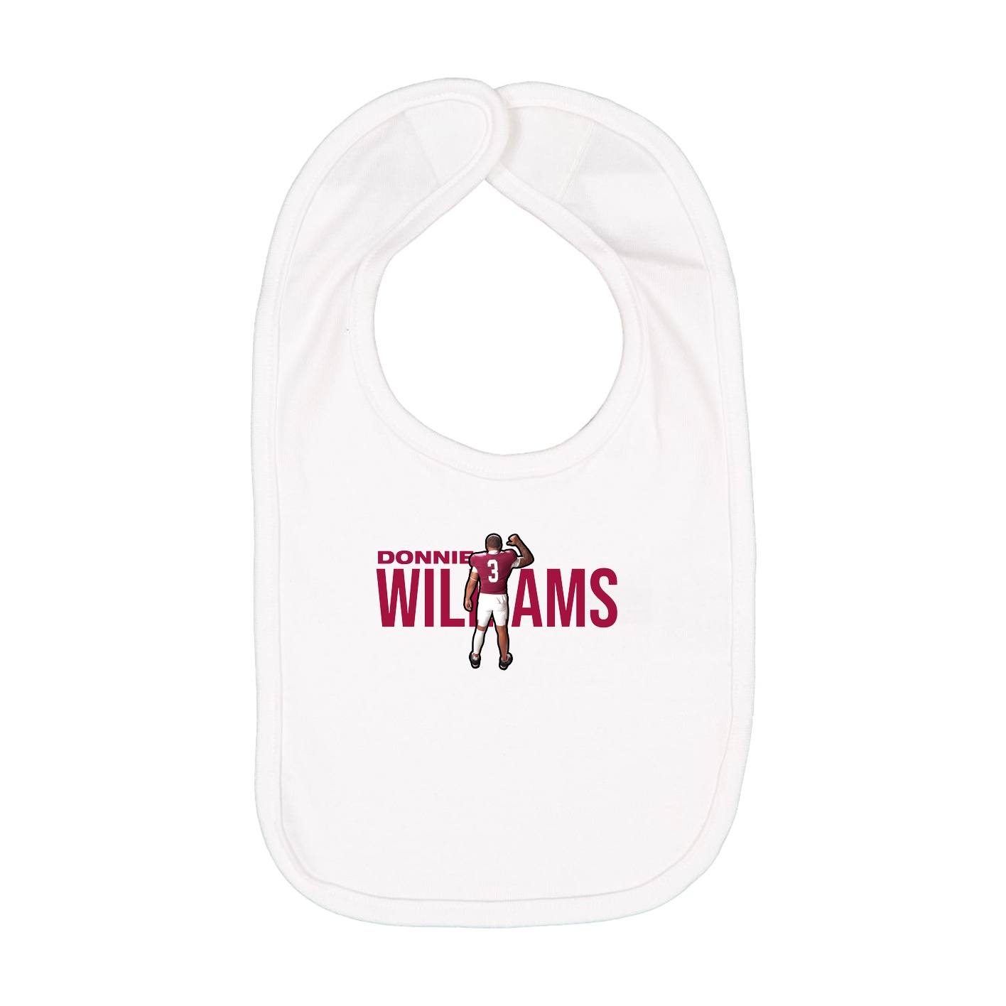 Infant Bib — Player Name in White