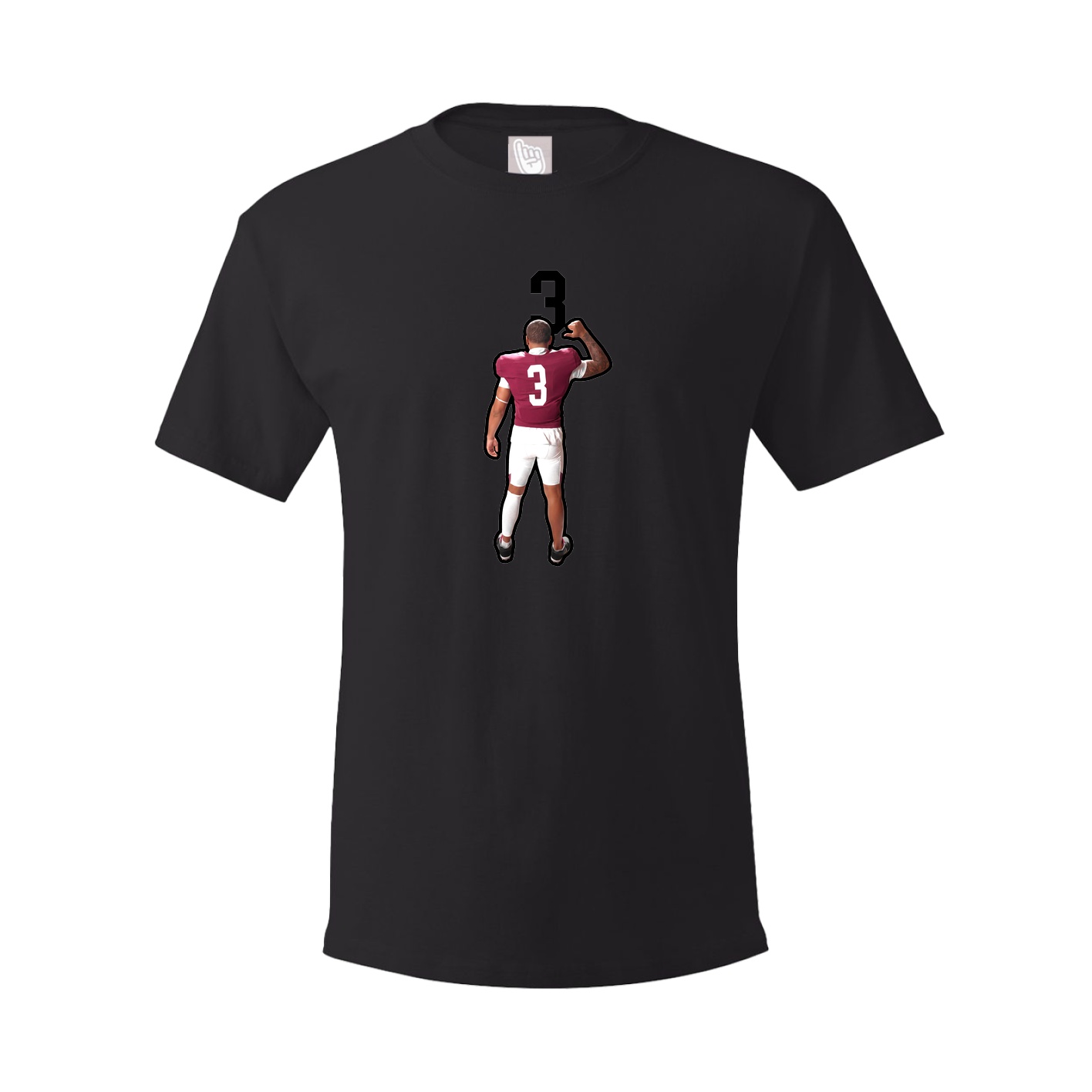 Youth Tee — Number Top in Black