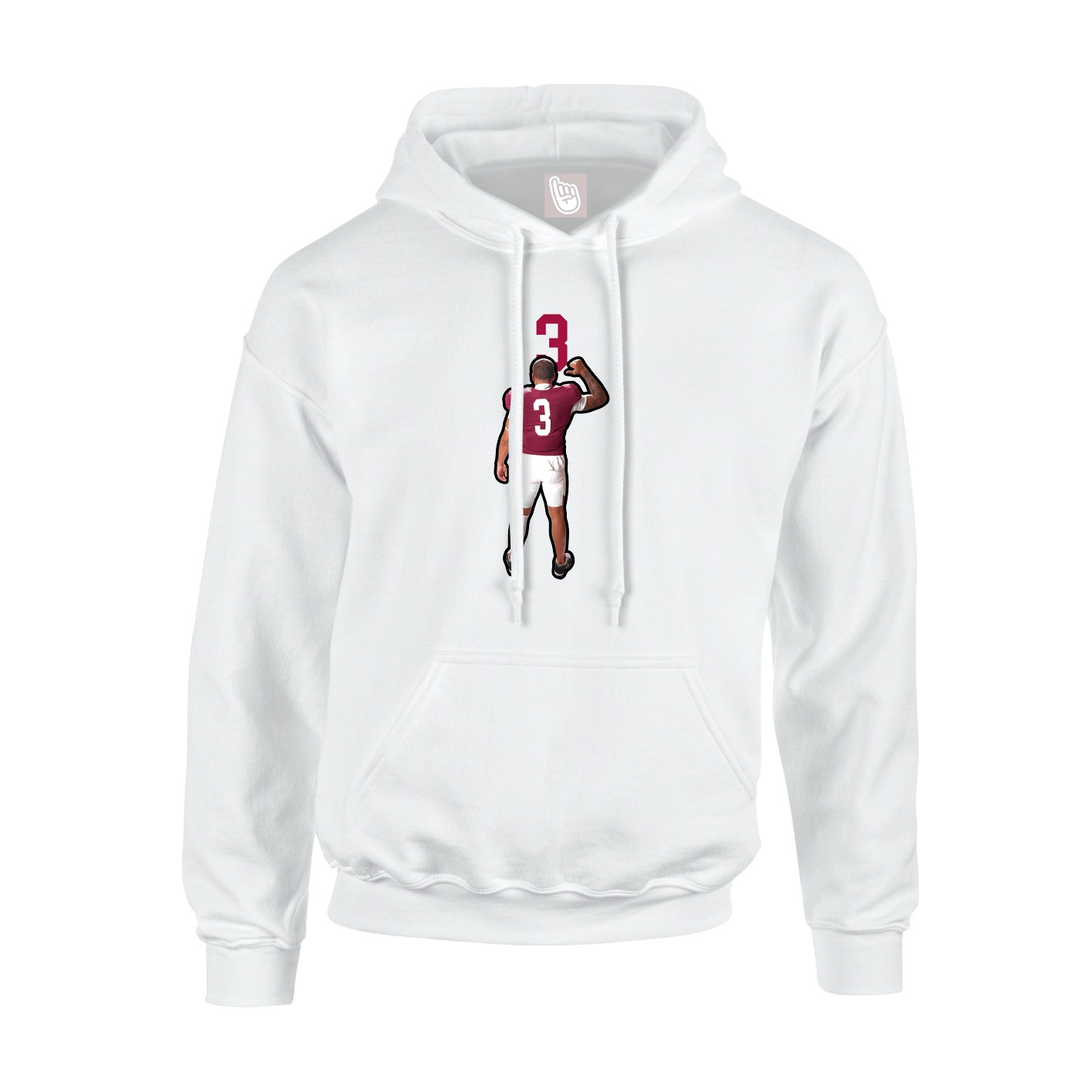 Hoodie — Number Top in White