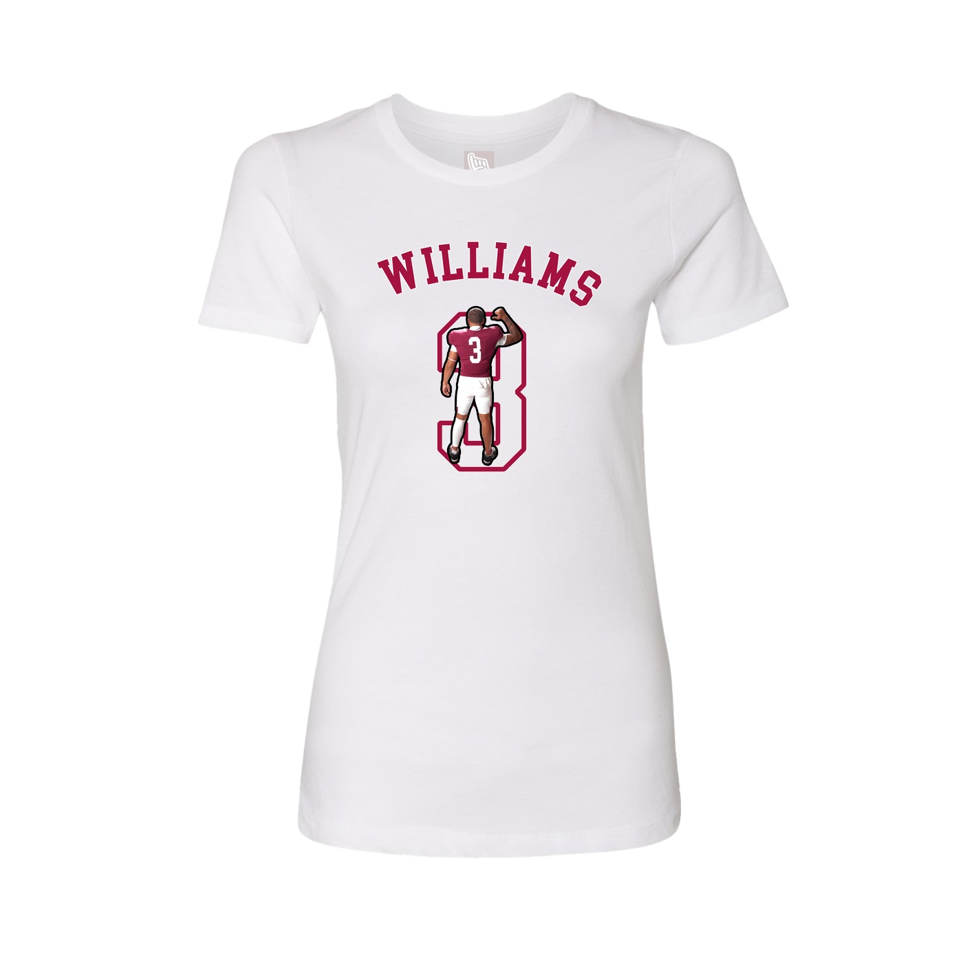 Fitted Women's Tee — Shirsey Arch in White