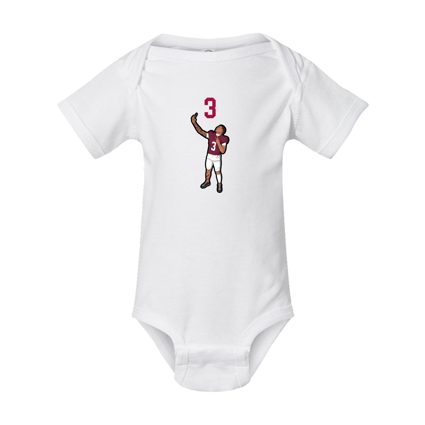 Baby Onesie — Number Top in White