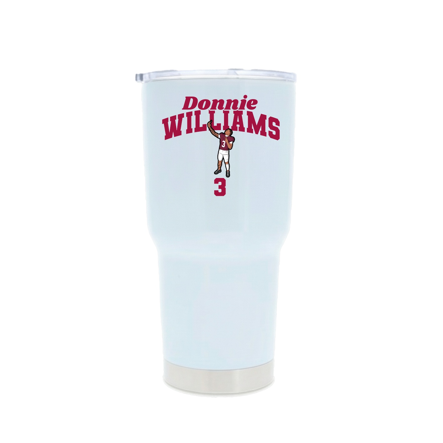 30oz Stainless Steel Tumbler — Signature Arch in White