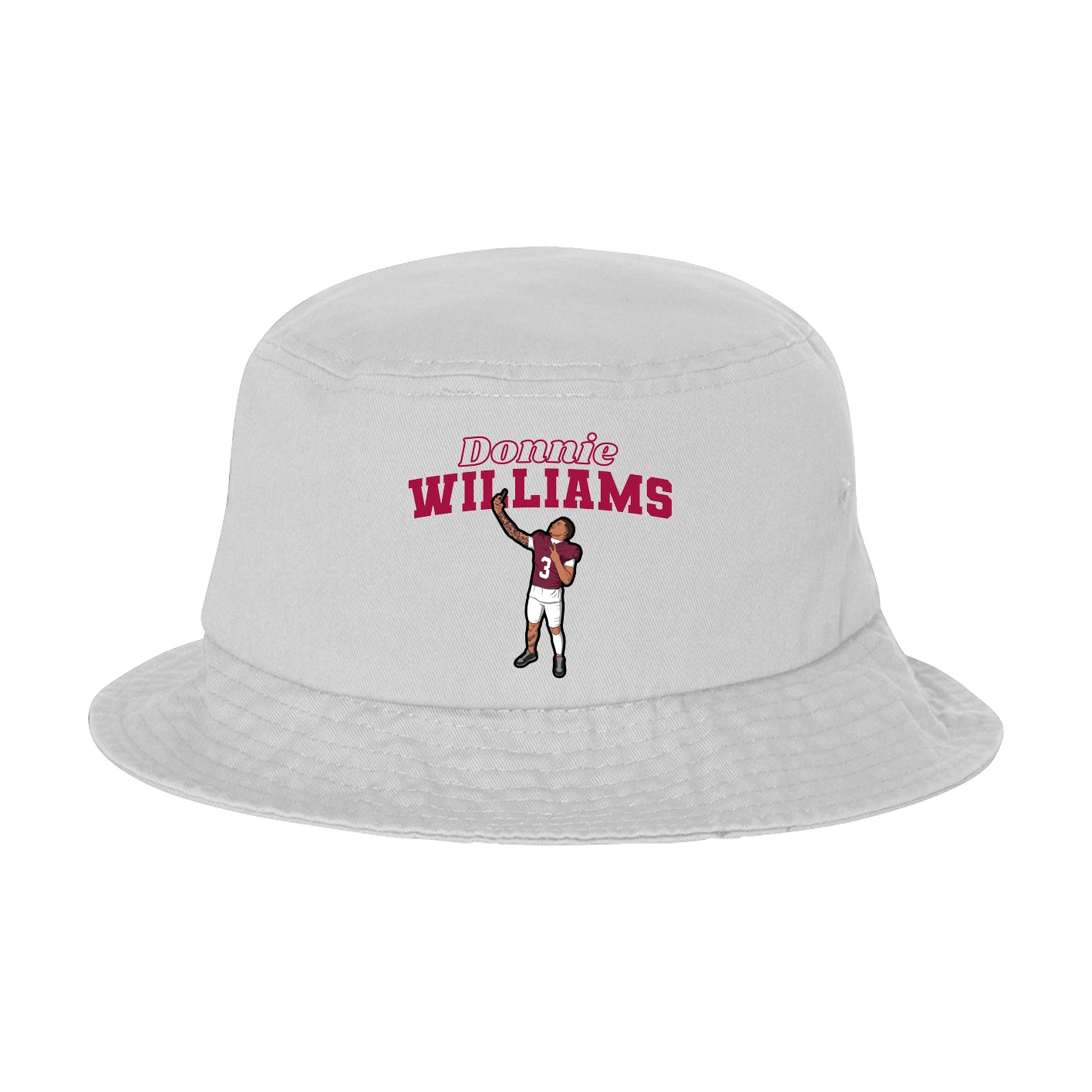Bucket Cap — Name Arch in White
