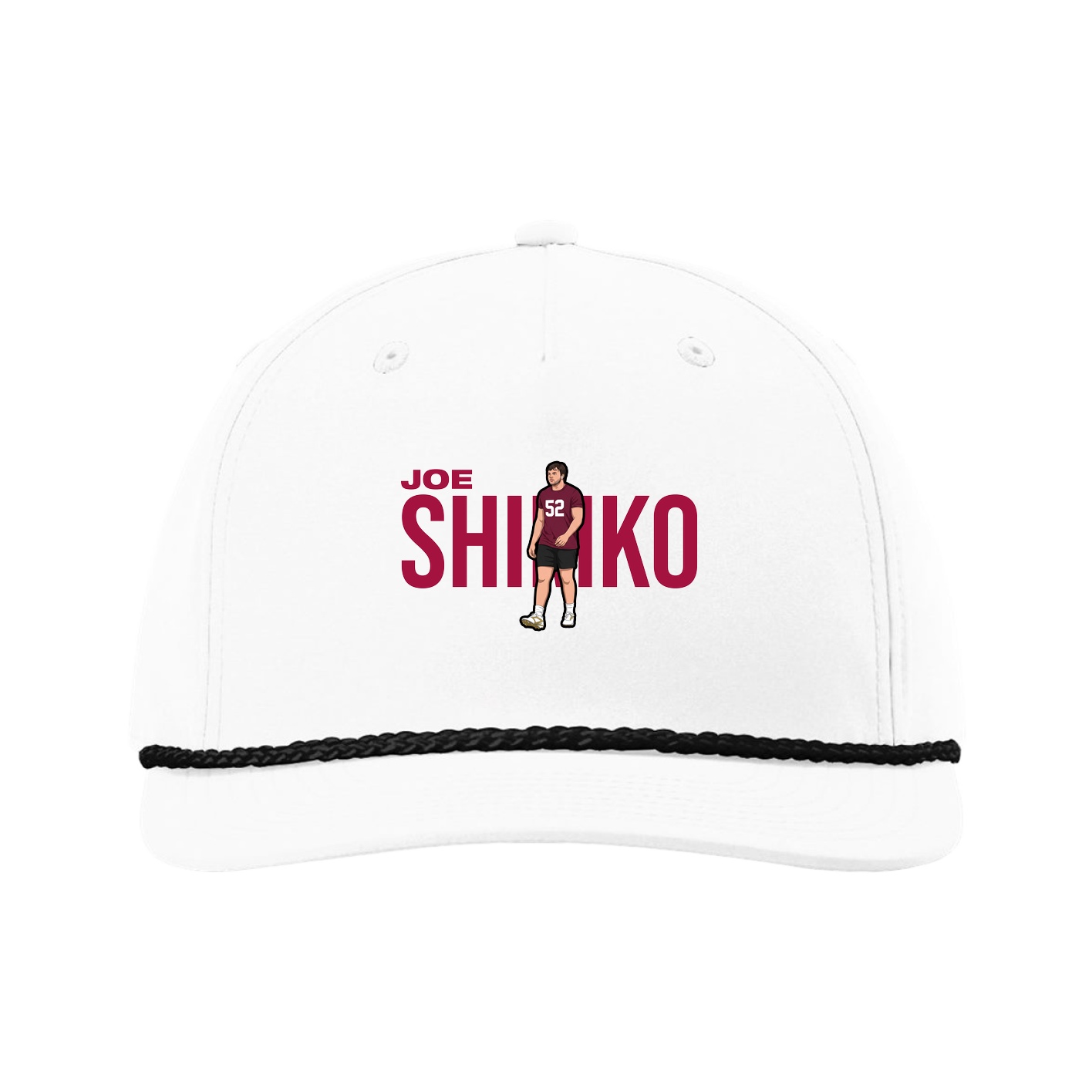 Five-Panel Classic Rope Cap — Player Name in White