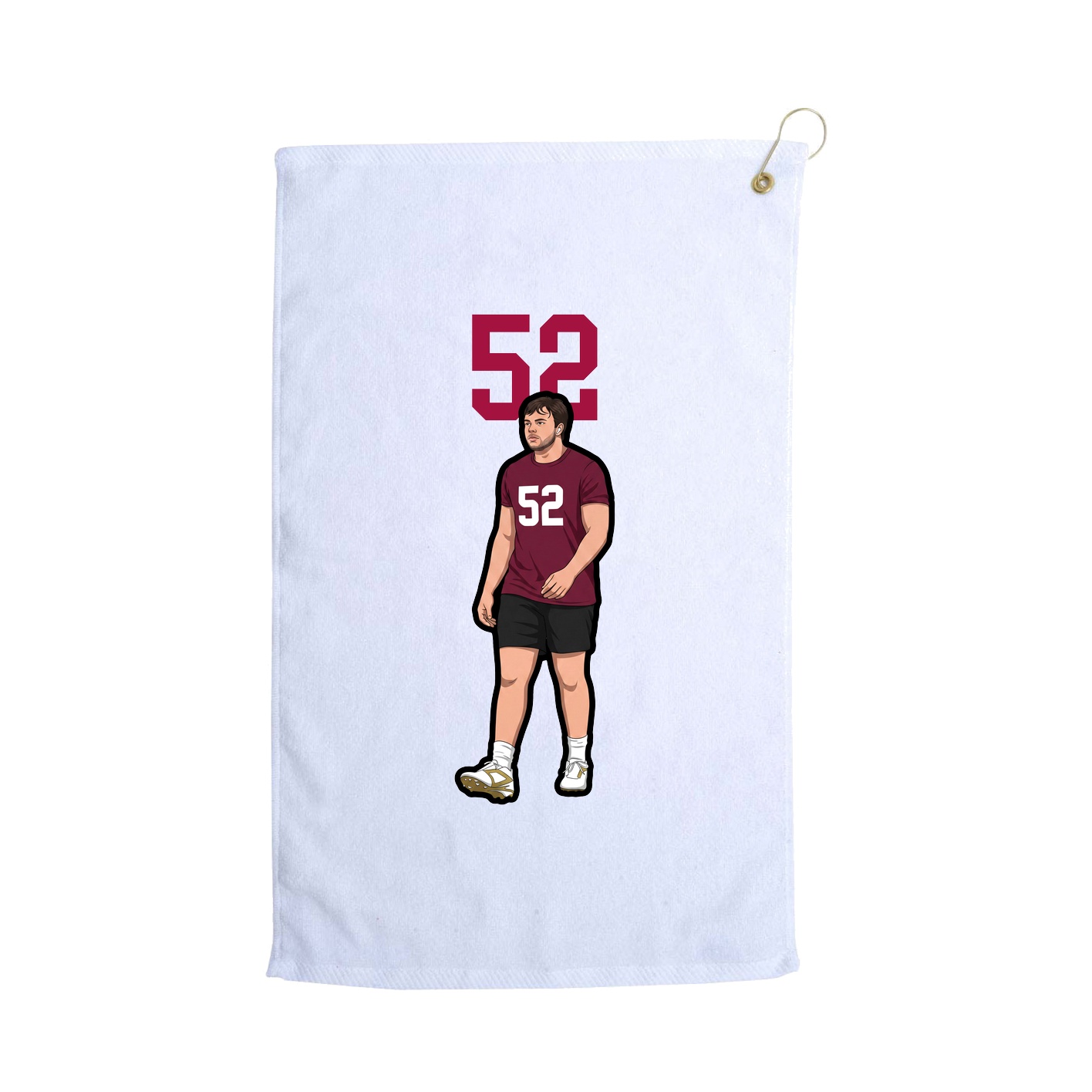 Golf Towel — Number Top in White