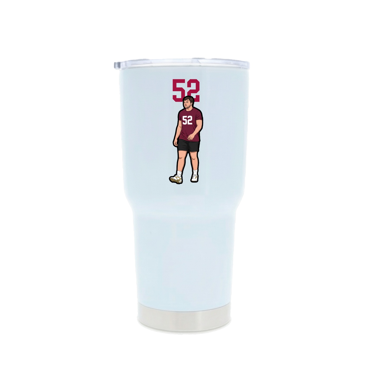 30oz Stainless Steel Tumbler — Number Top in White