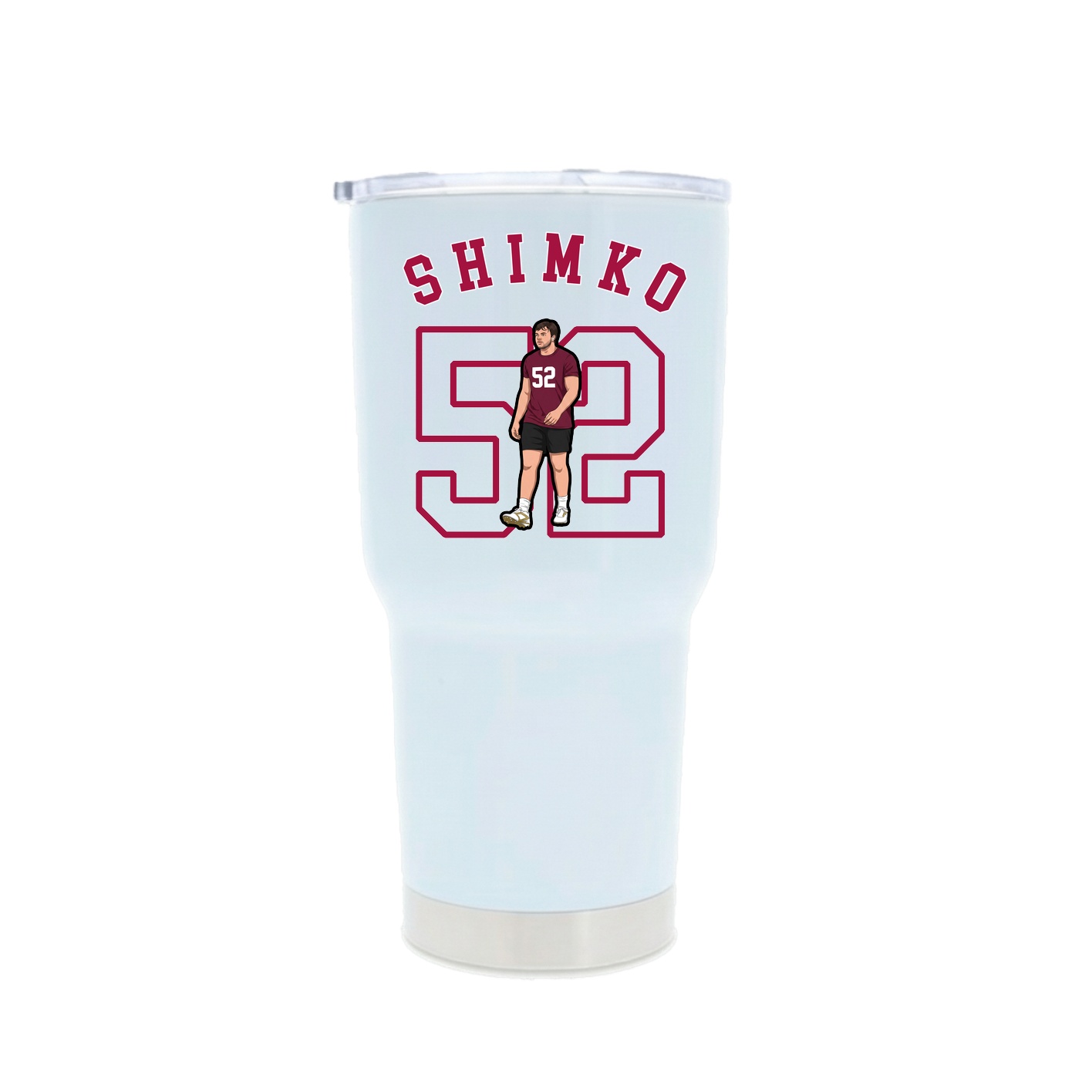 30oz Stainless Steel Tumbler — Shirsey Arch in White