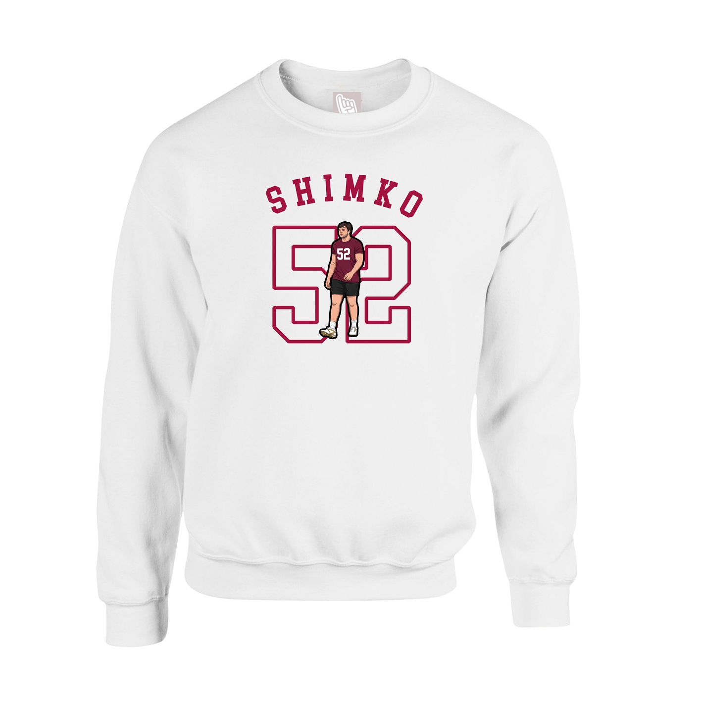 Fleece Crew — Shirsey Arch in White