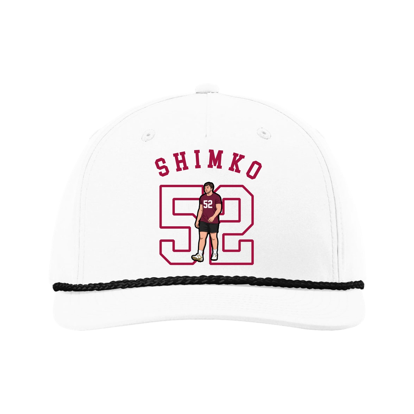 Five-Panel Classic Rope Cap — Shirsey Arch in White