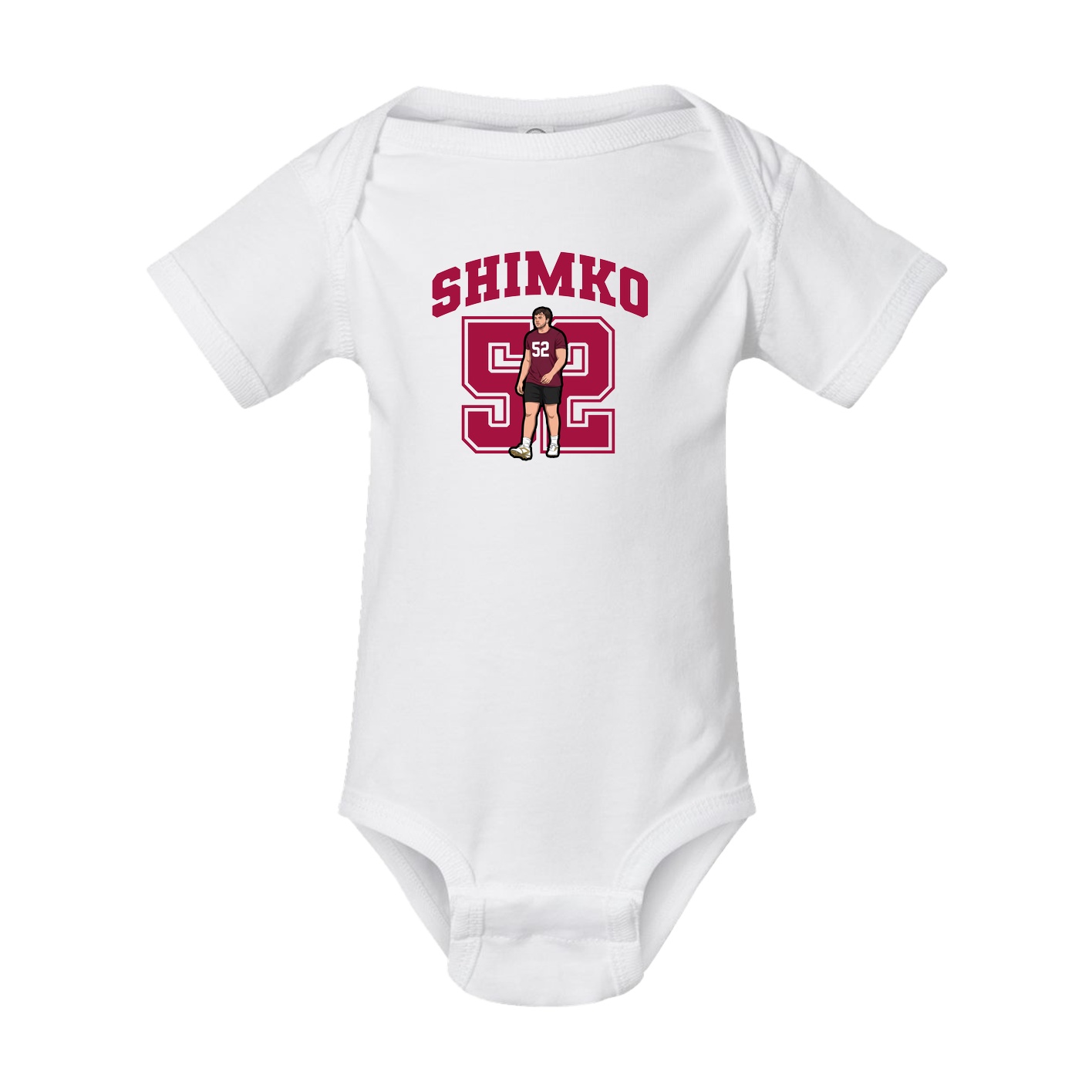 Baby Onesie — Number in White