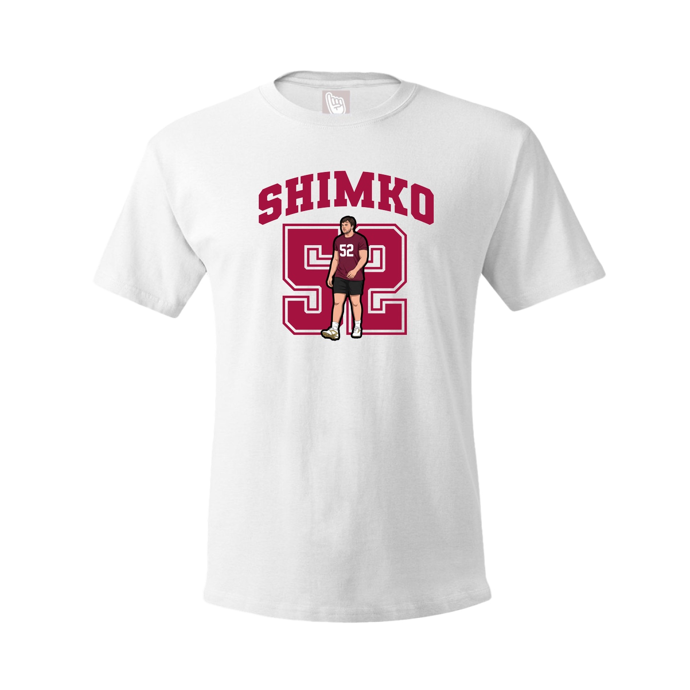 Youth Tee — Number in White