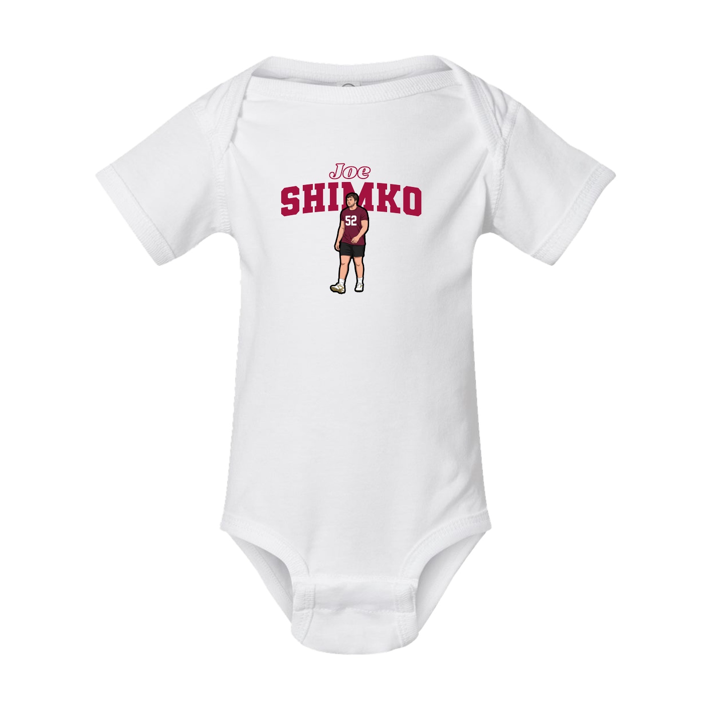 Baby Onesie — Name Arch in White