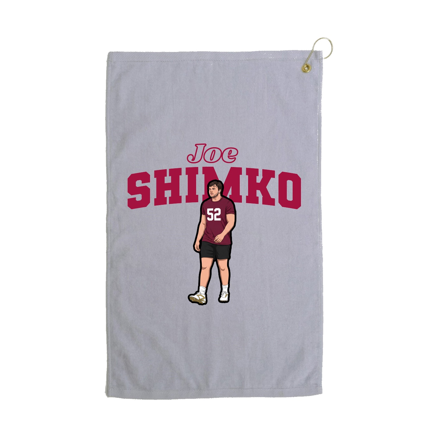 Golf Towel — Name Arch in Grey