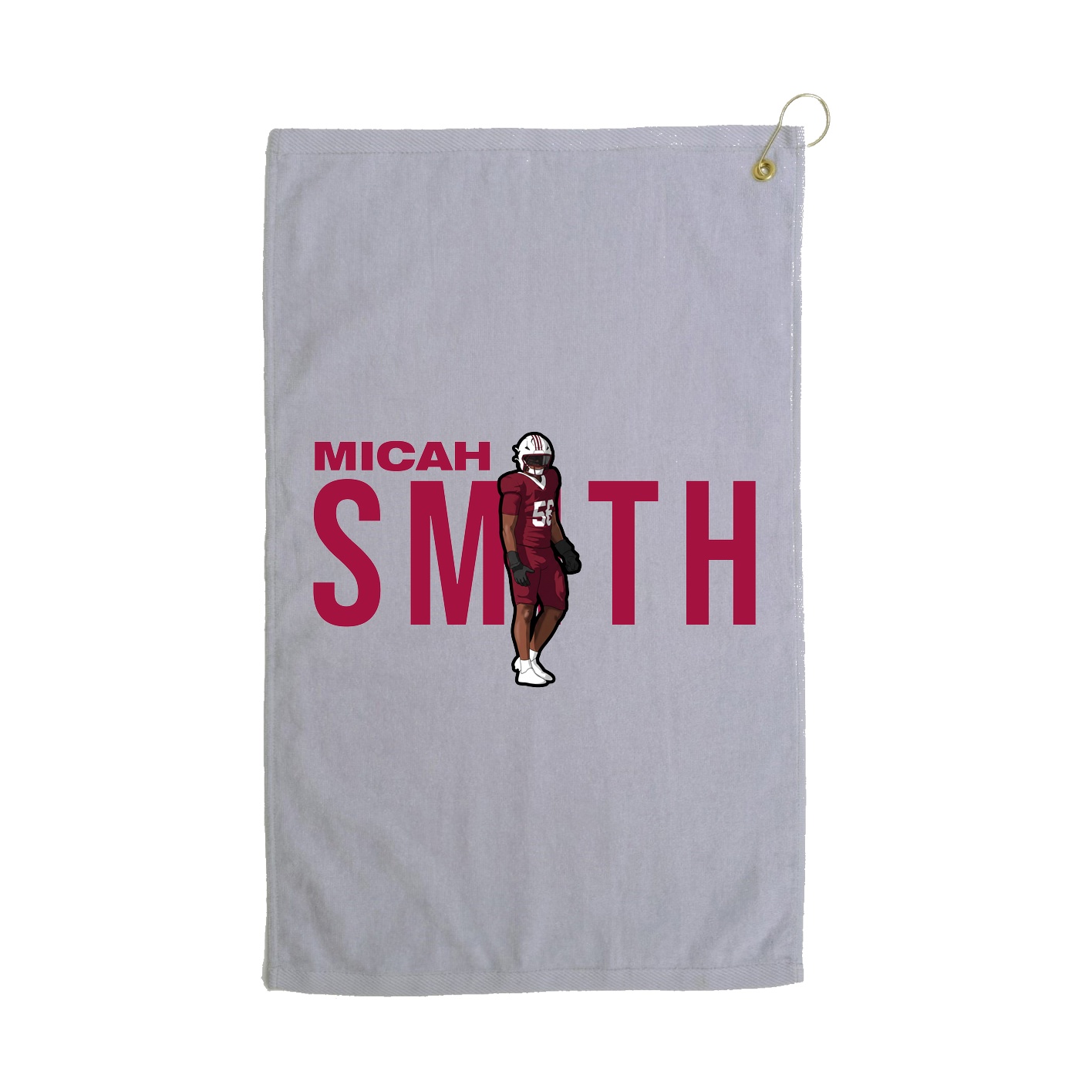 Golf Towel — Player Name in Grey