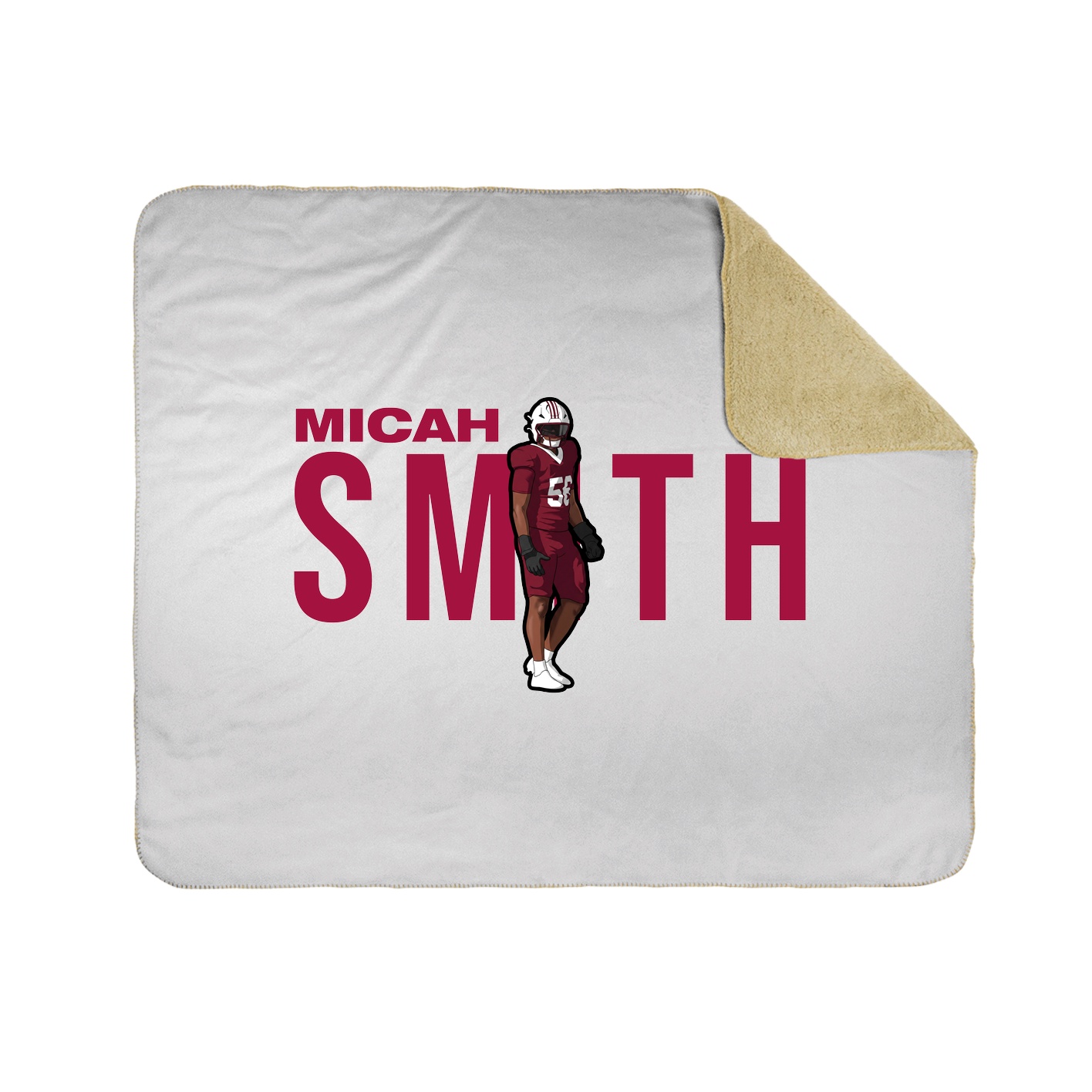 Throw Blanket — Player Name in White