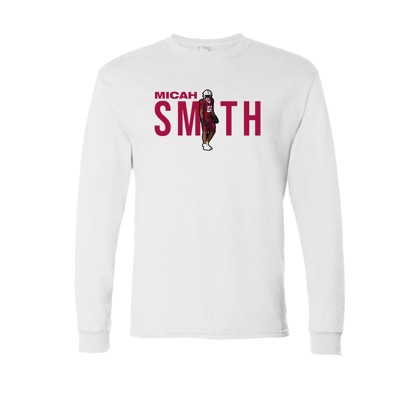 Long Sleeve Tee — Player Name in White