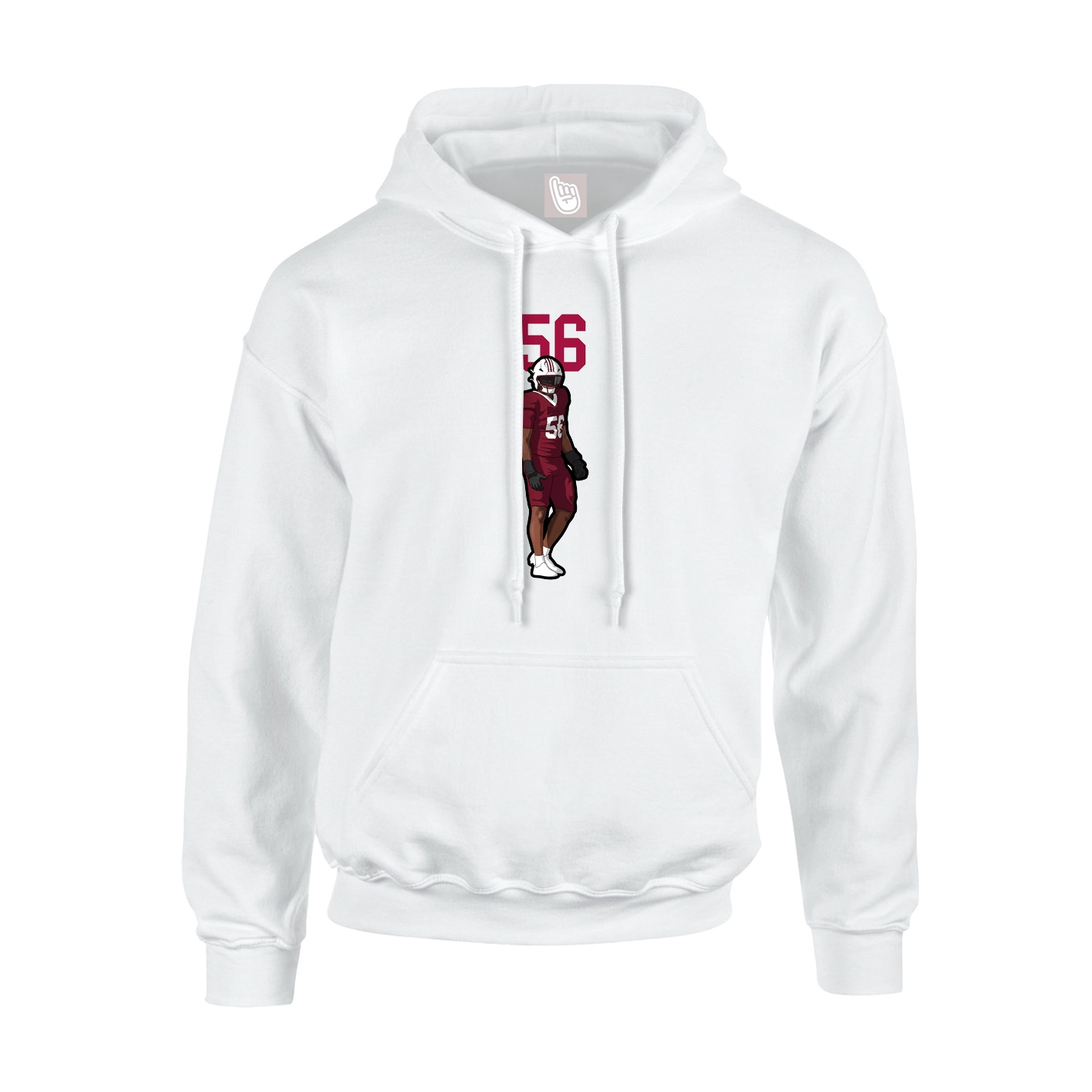 Hoodie — Number Top in White