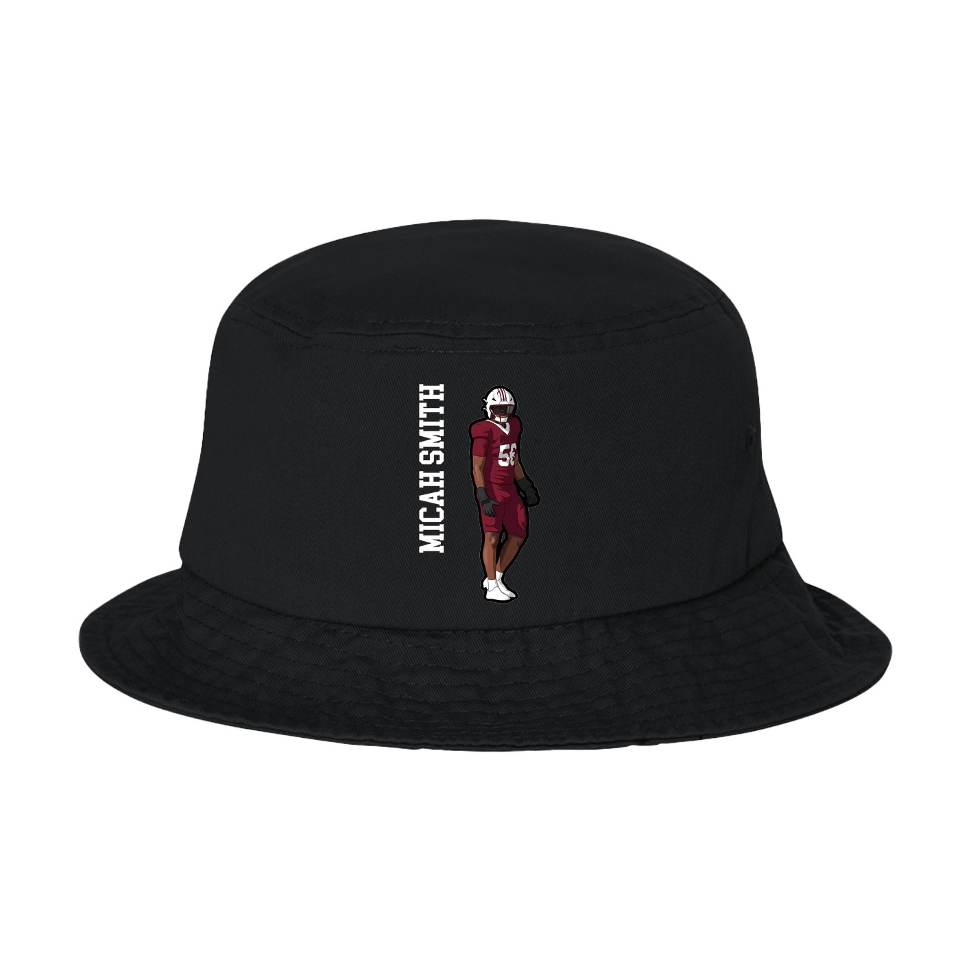Bucket Cap — Name Vertical in Black