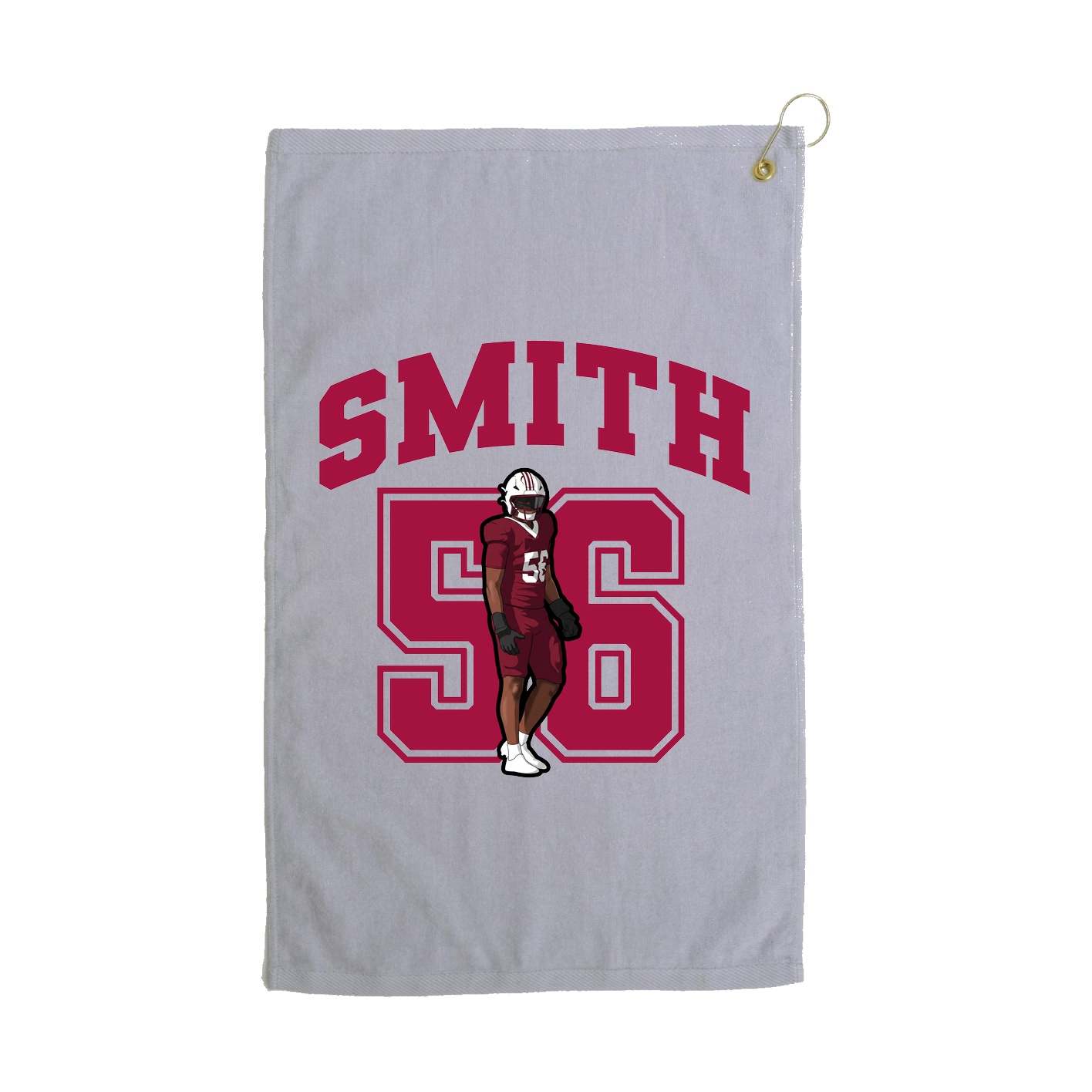 Golf Towel — Number in Grey
