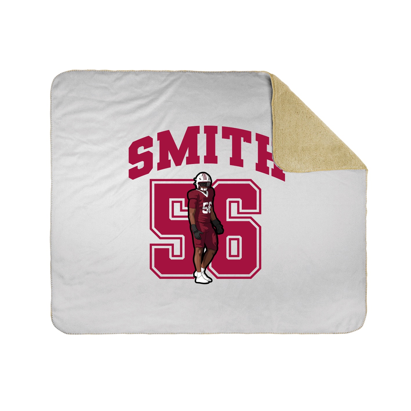 Throw Blanket — Number in White