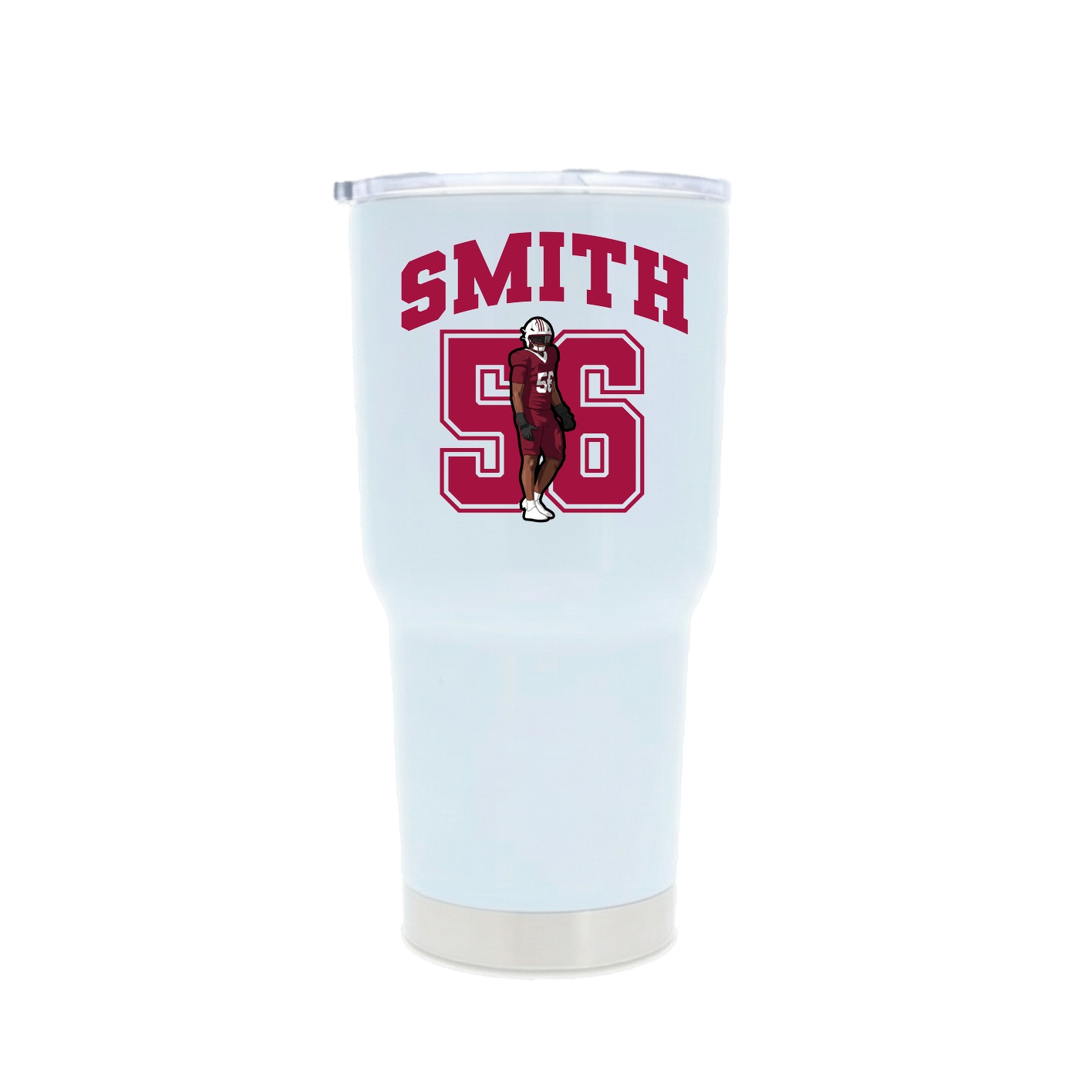 30oz Stainless Steel Tumbler — Number in White