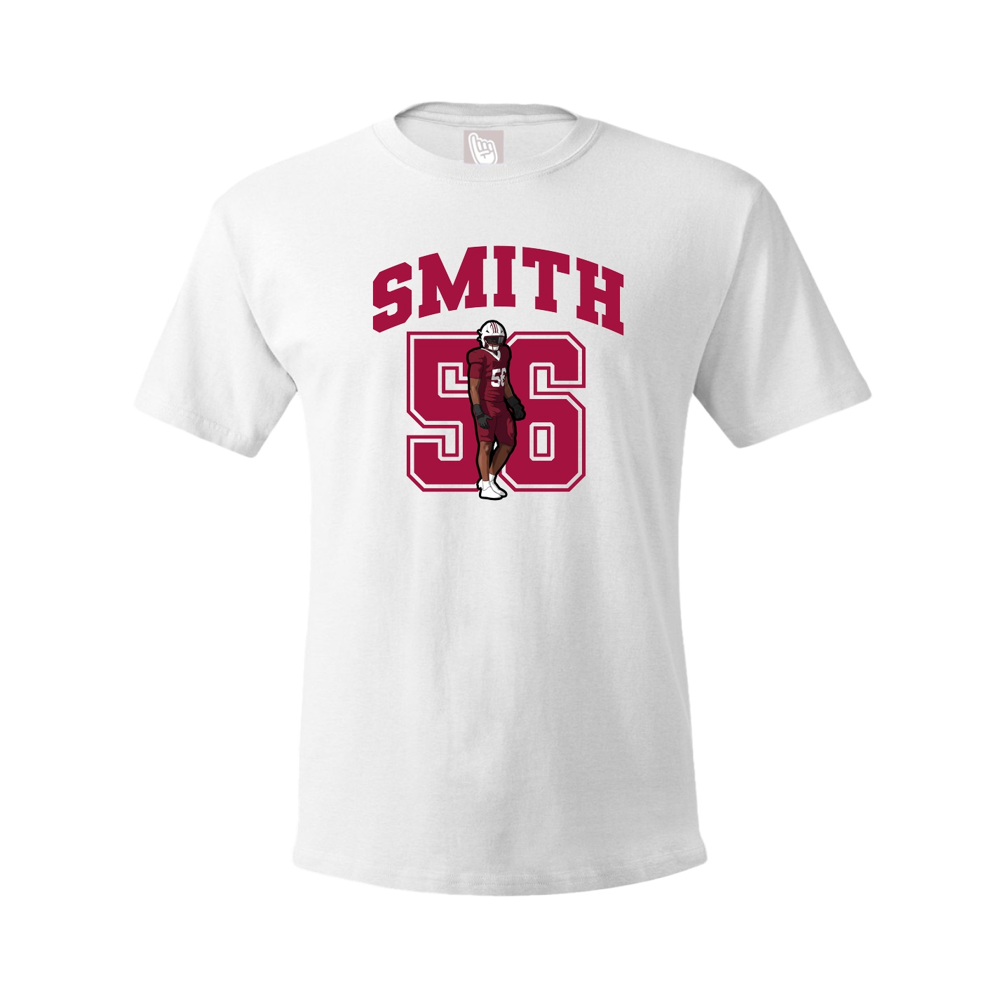 Youth Tee — Number in White