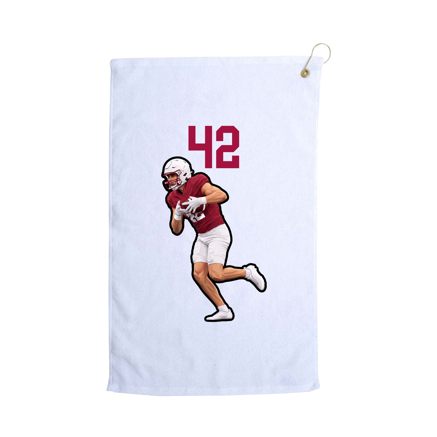 Golf Towel — Number Top in White