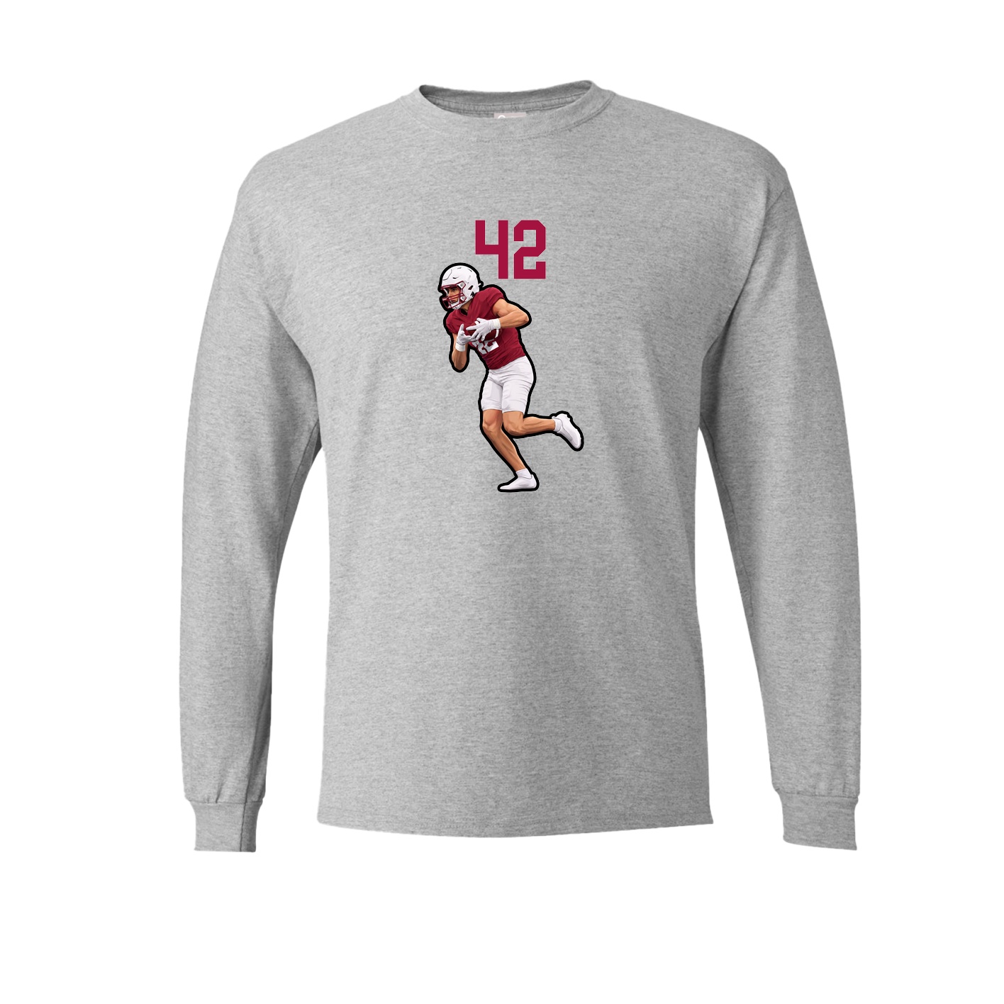 Long Sleeve Tee — Number Top in Grey