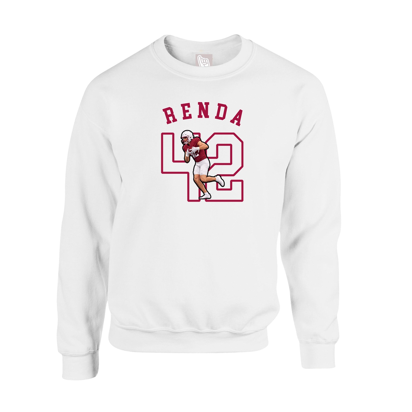 Fleece Crew — Shirsey Arch in White