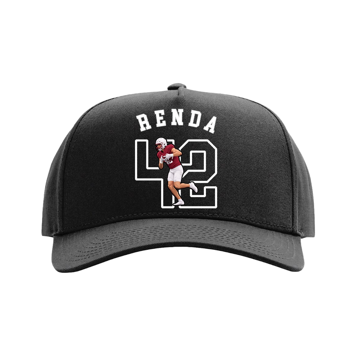 Full Fabric Five-Panel Champ Cap — Shirsey Arch in Black