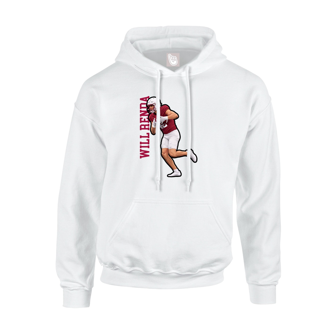 Hoodie — Name Vertical in White