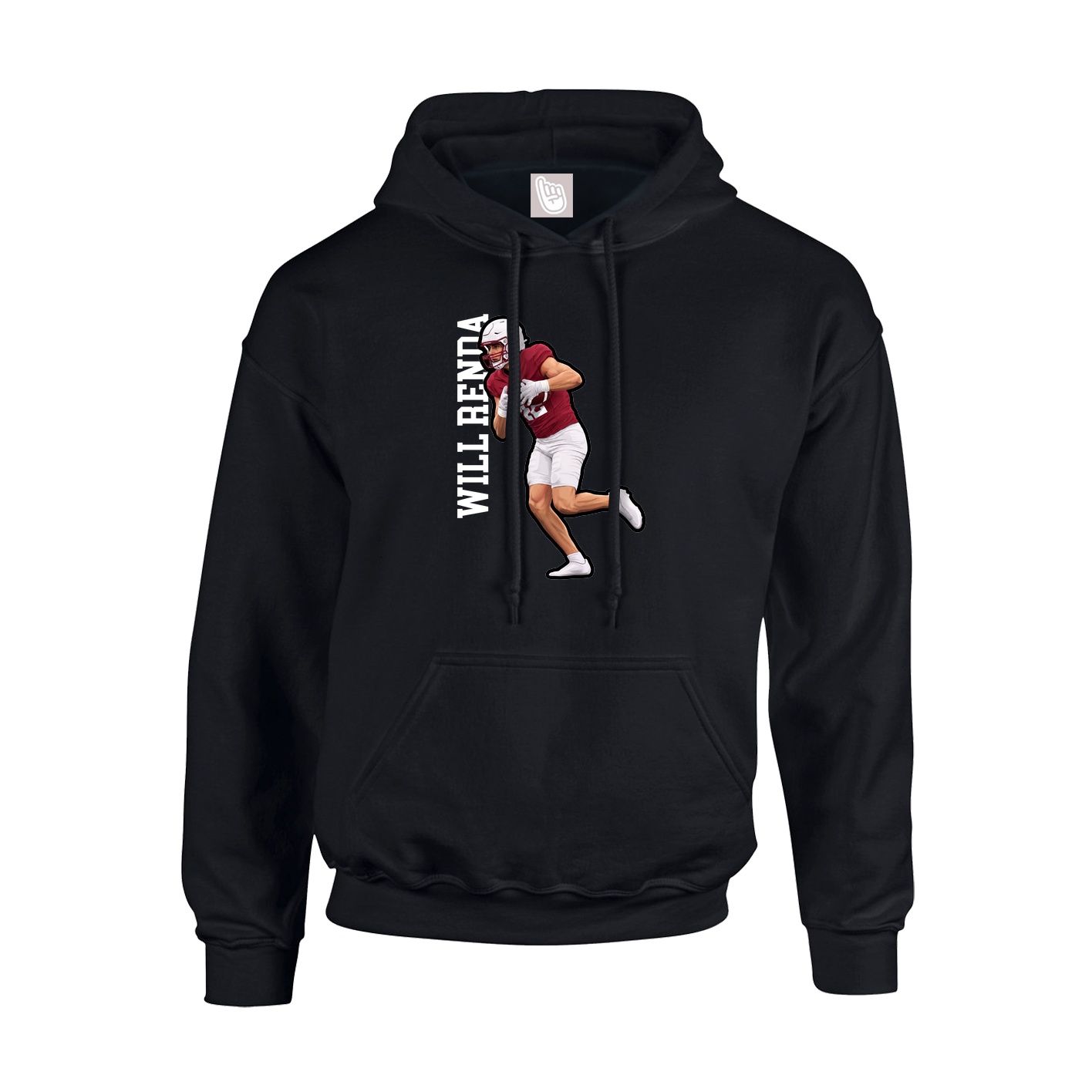 Youth Hoodie — Name Vertical in Black