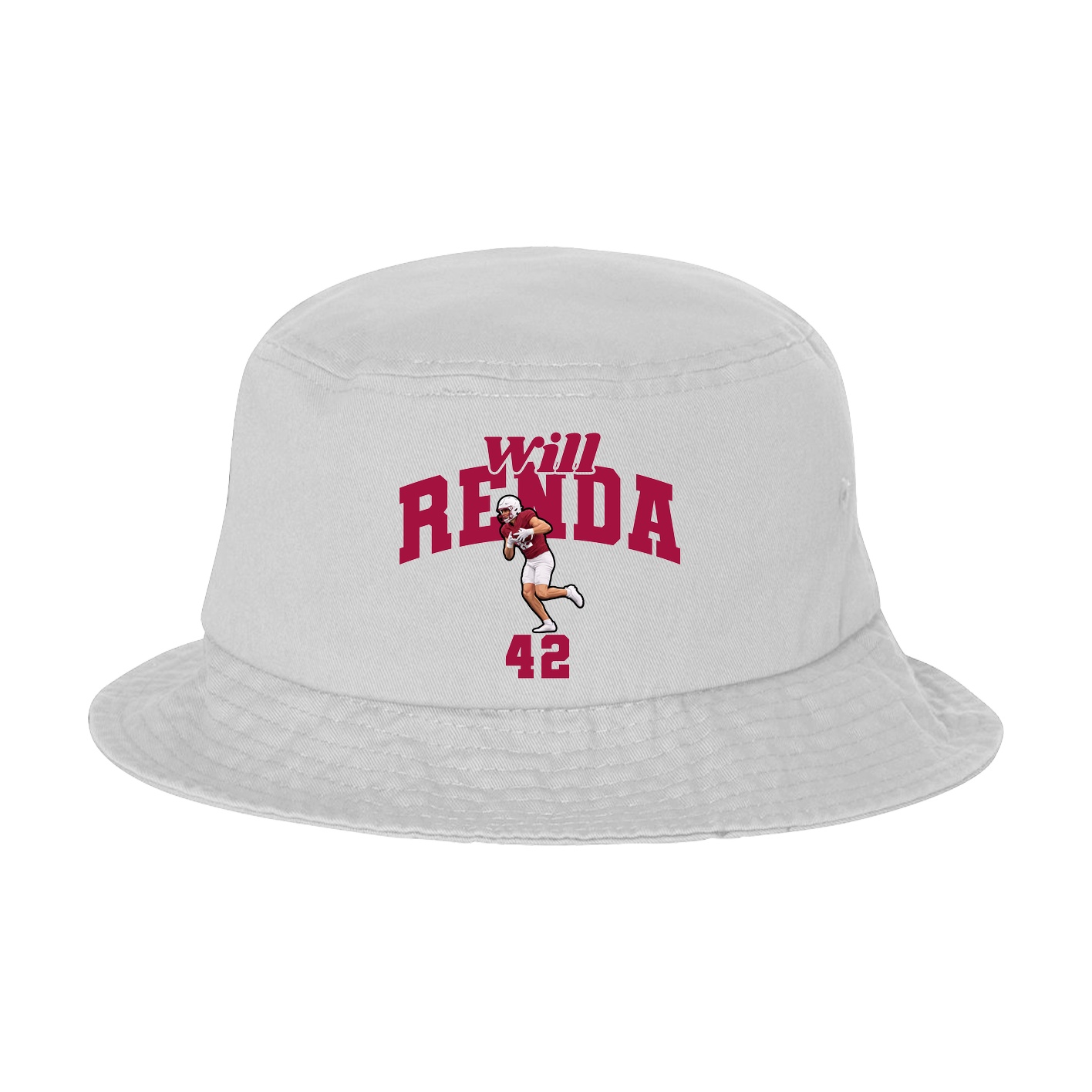 Bucket Cap — Signature Arch in White
