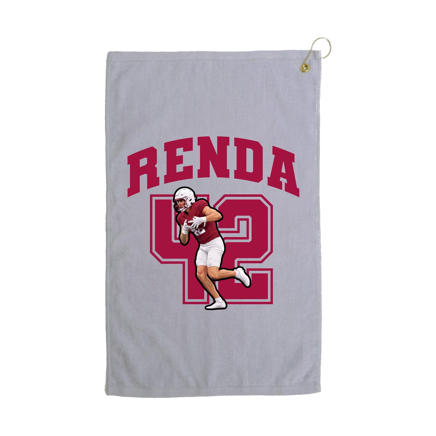 Golf Towel — Number in Grey