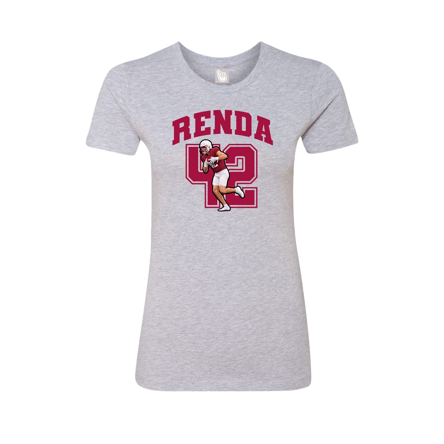 Fitted Women's Tee — Number in Grey