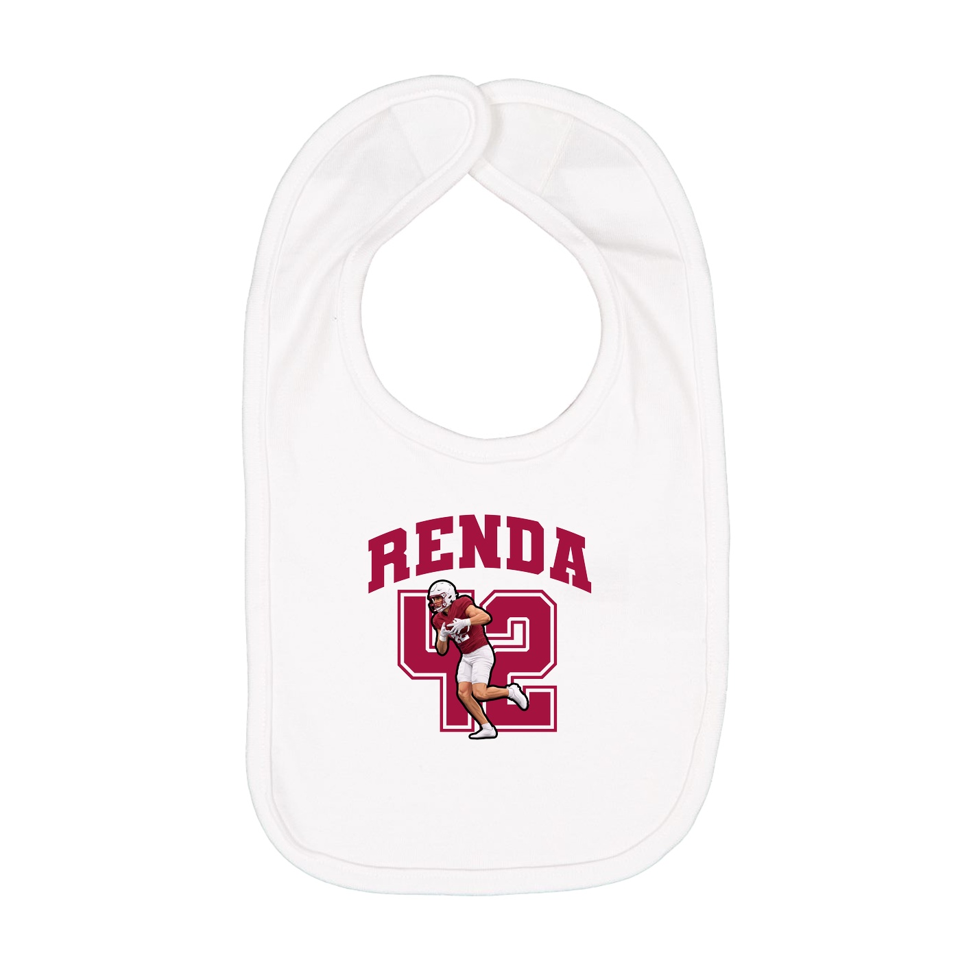 Infant Bib — Number in White