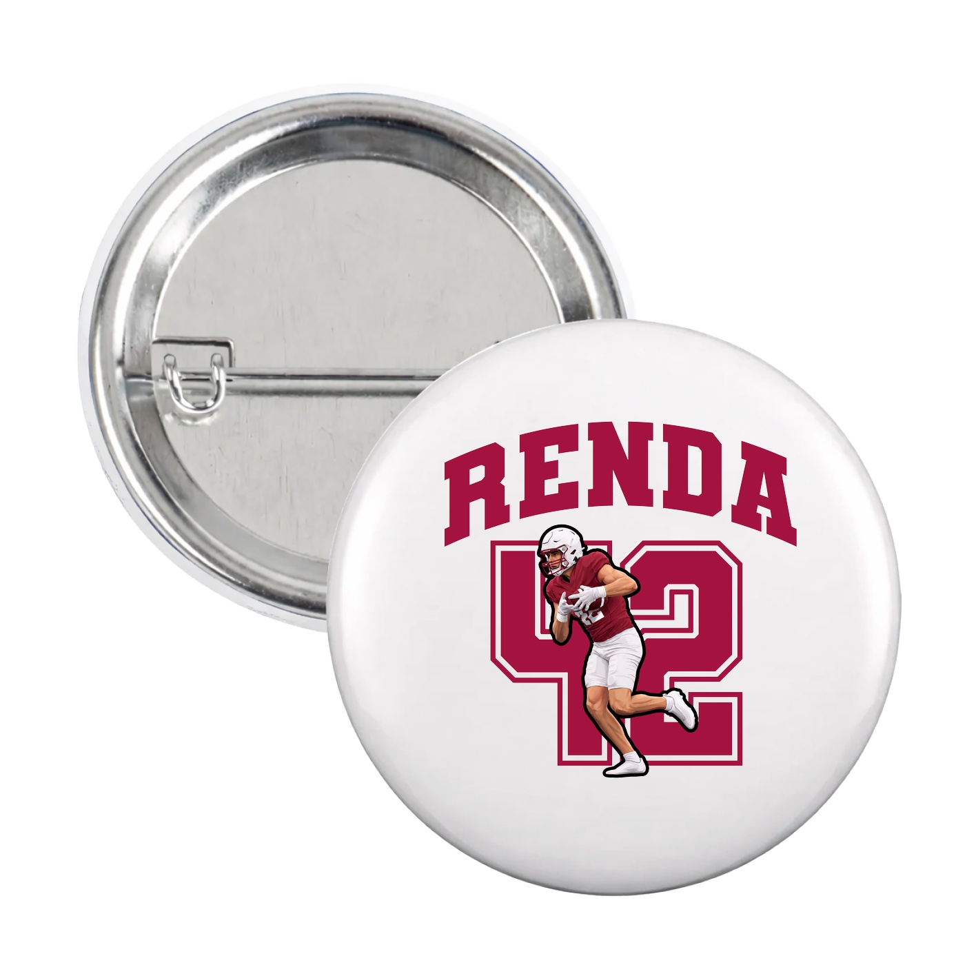 Game Day Button — Number in White