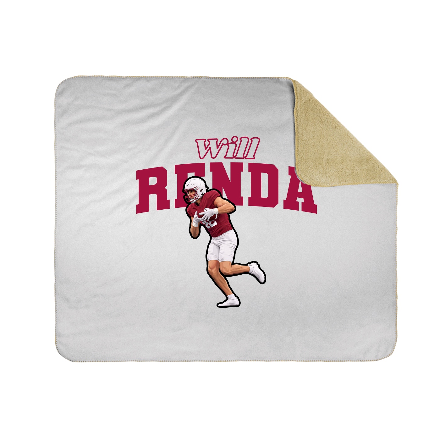 Throw Blanket — Name Arch in White