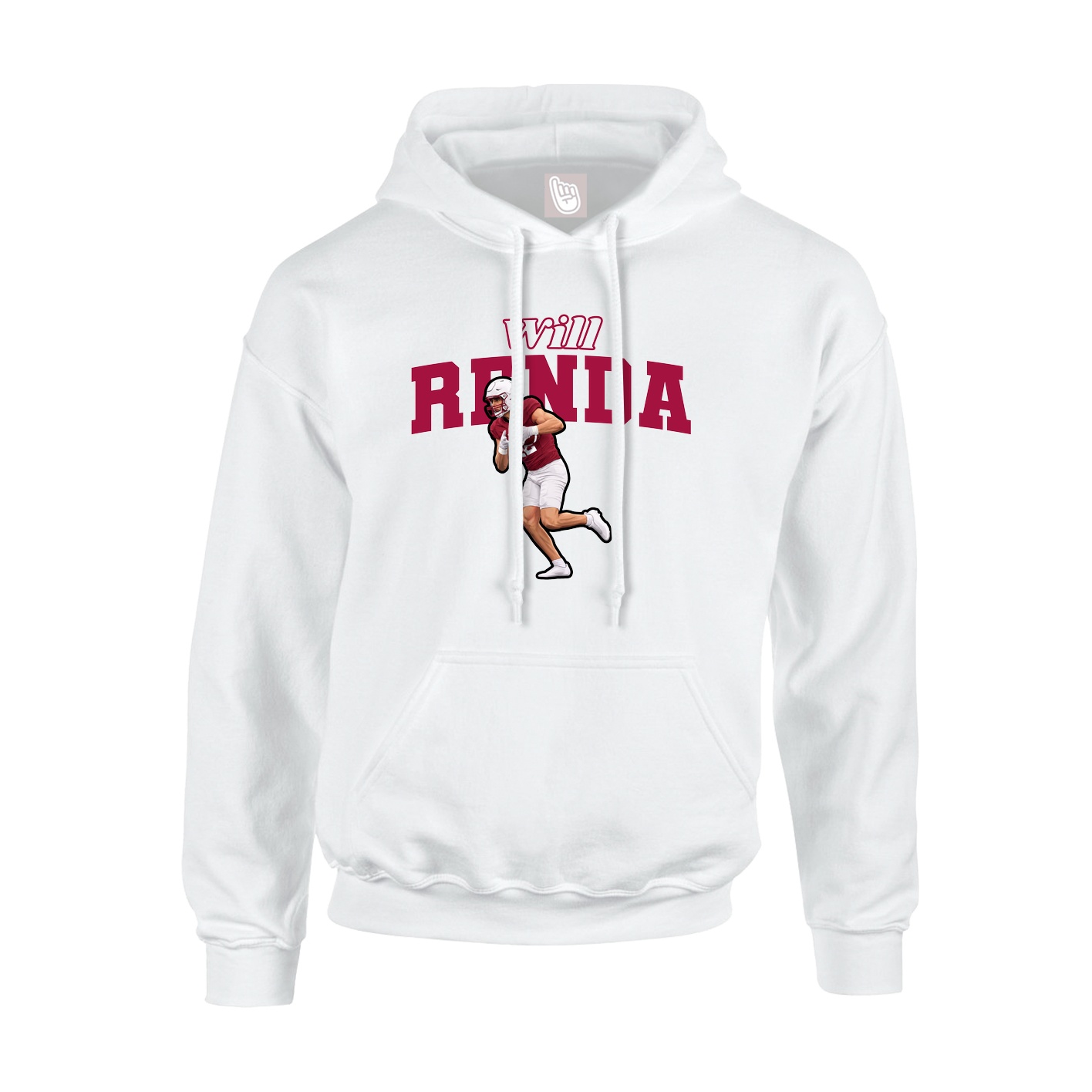 Hoodie — Name Arch in White