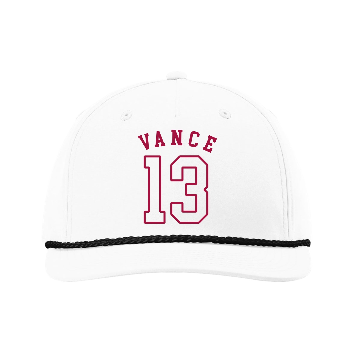 Five-Panel Classic Rope Cap — Shirsey Arch in White