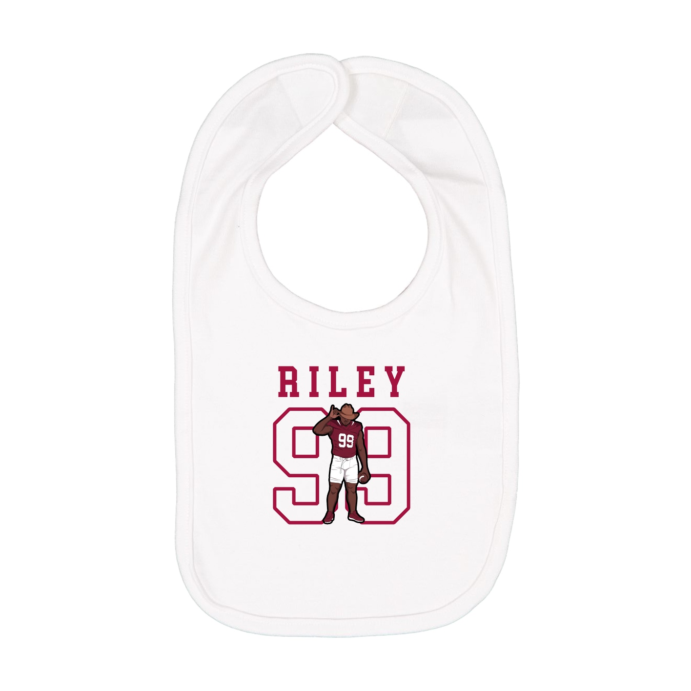 Infant Bib — Shirsey in White