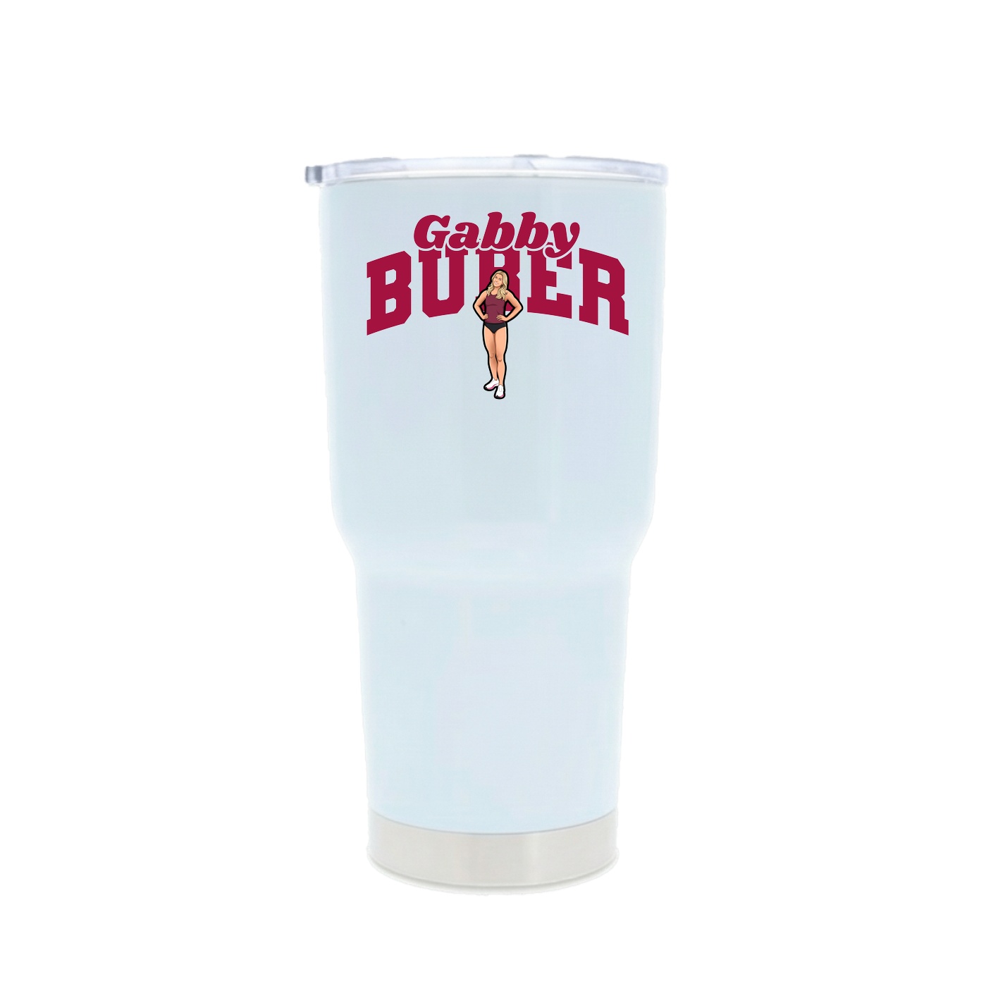 30oz Stainless Steel Tumbler — Signature Arch in White