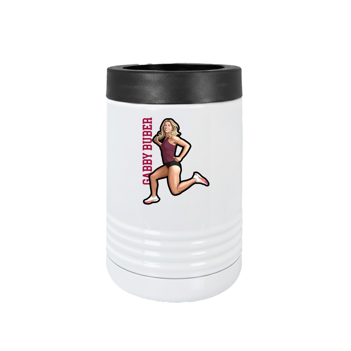 Beverage Holder — Name Vertical in White