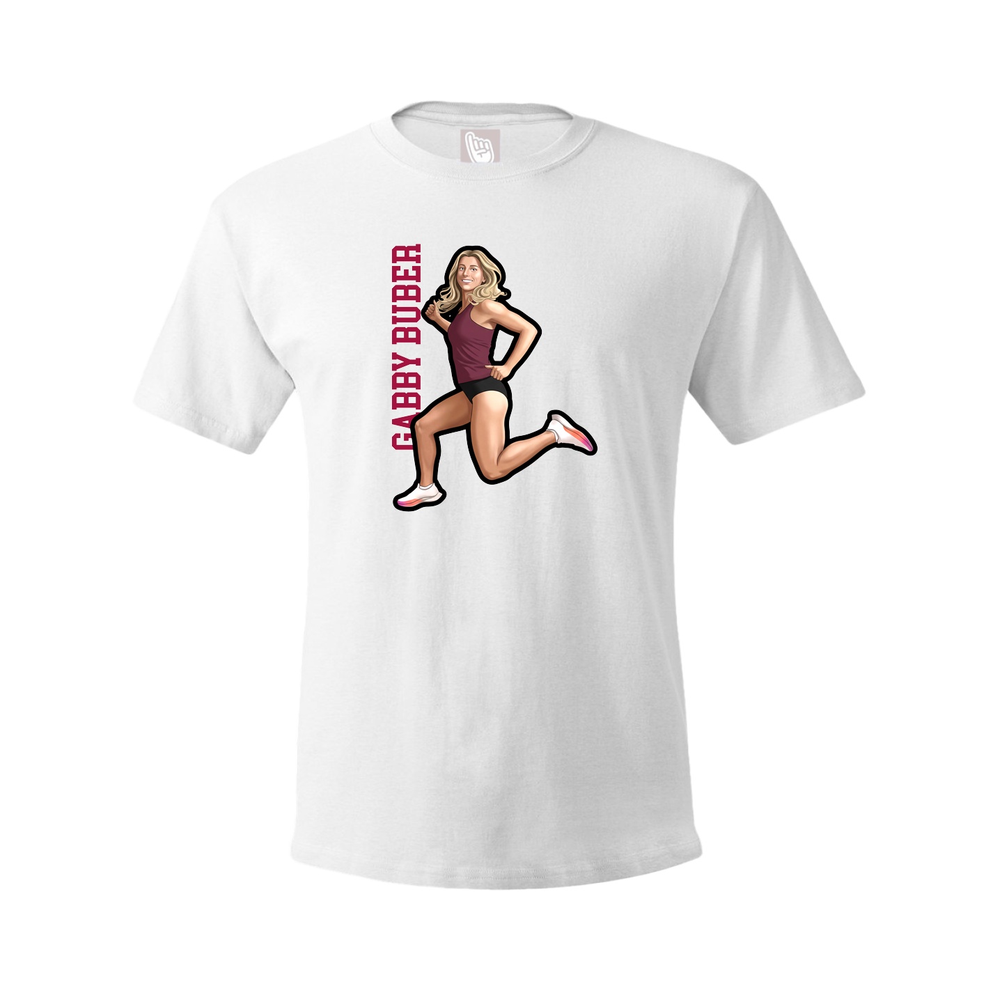 Tee — Name Vertical in White