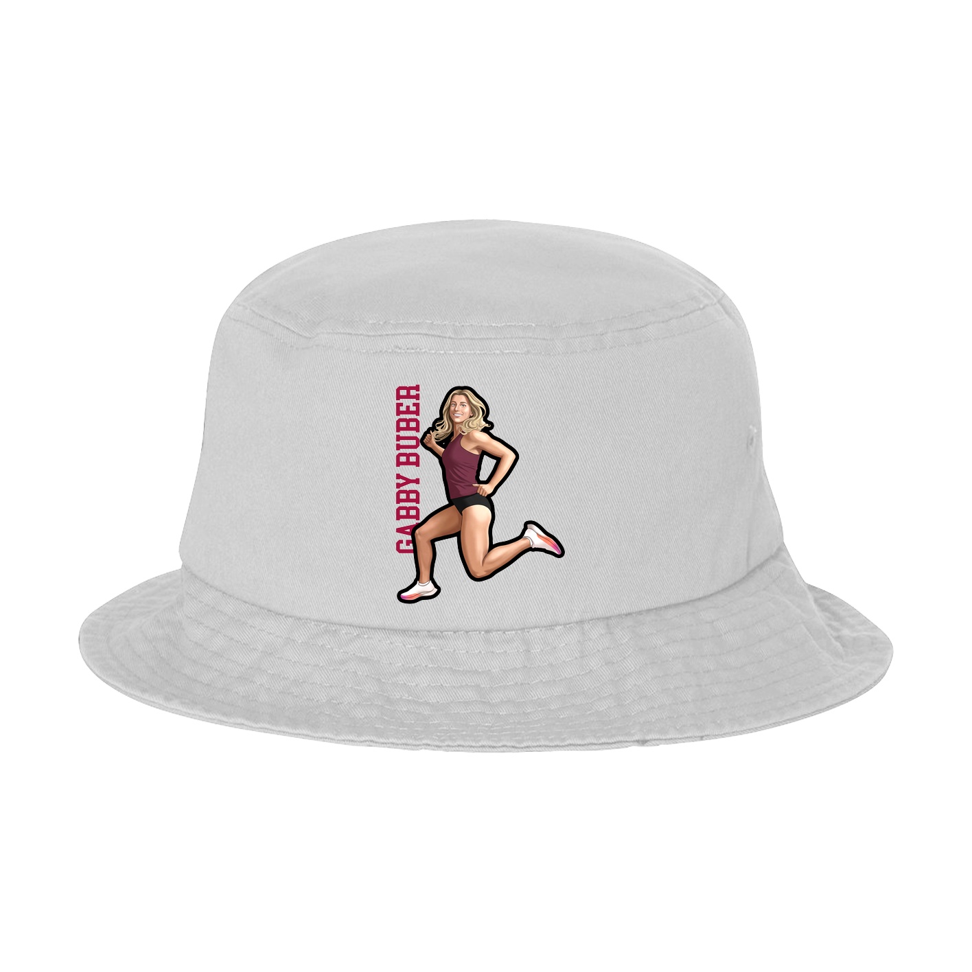 Bucket Cap — Name Vertical in White