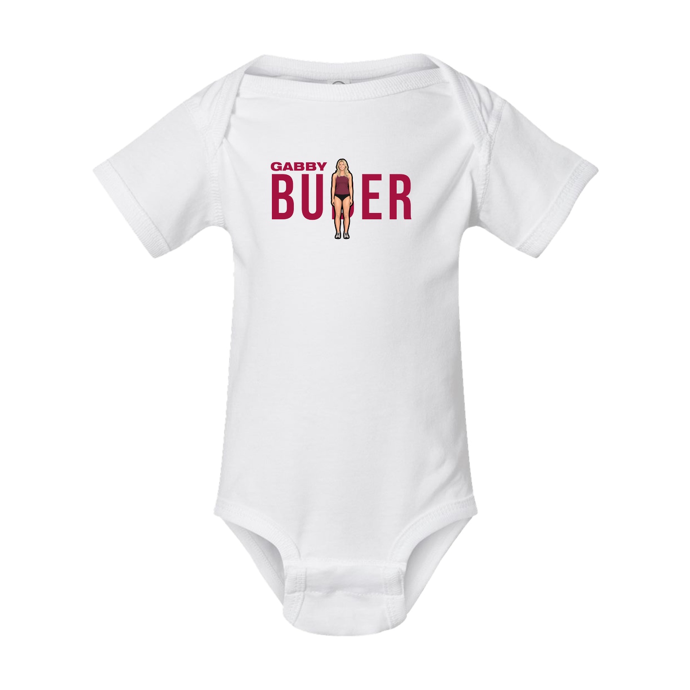 Baby Onesie — Player Name in White