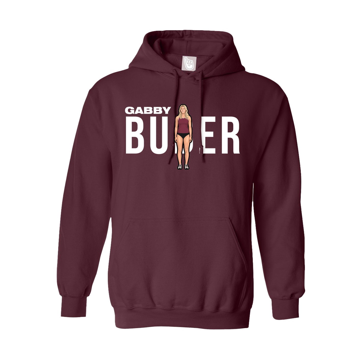 Hoodie — Player Name in Maroon