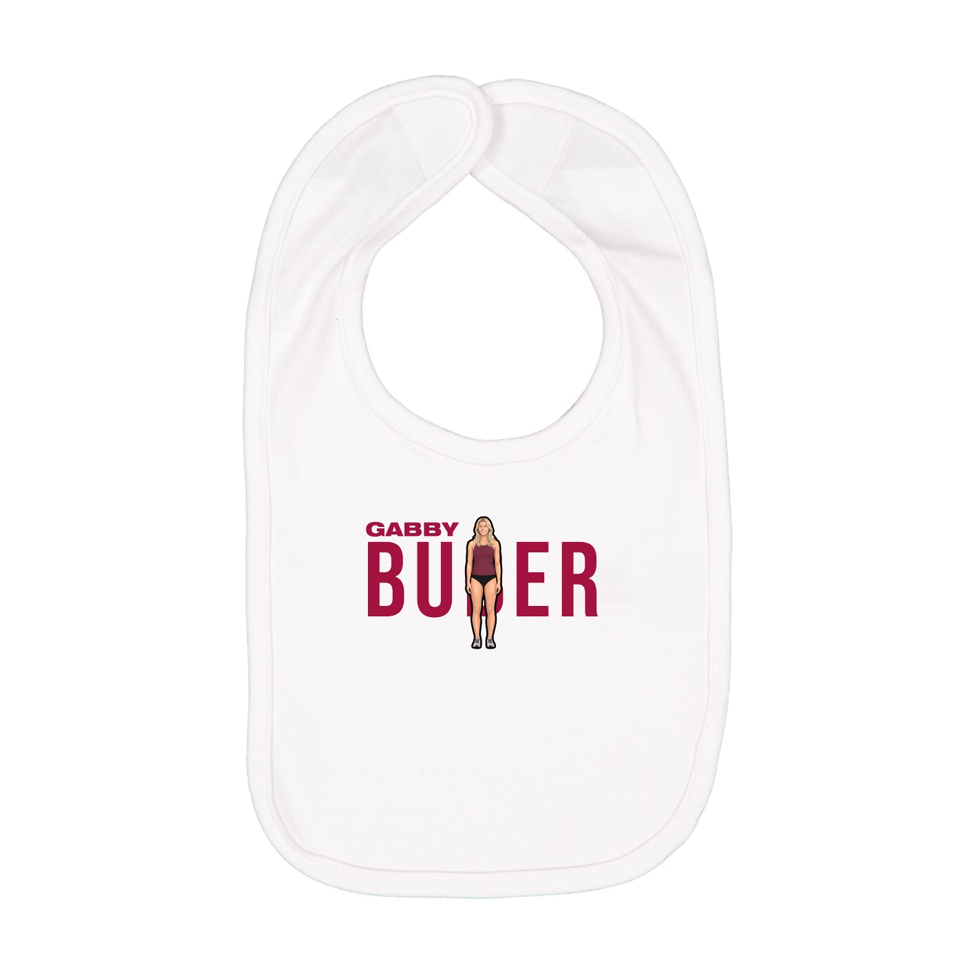 Infant Bib — Player Name in White