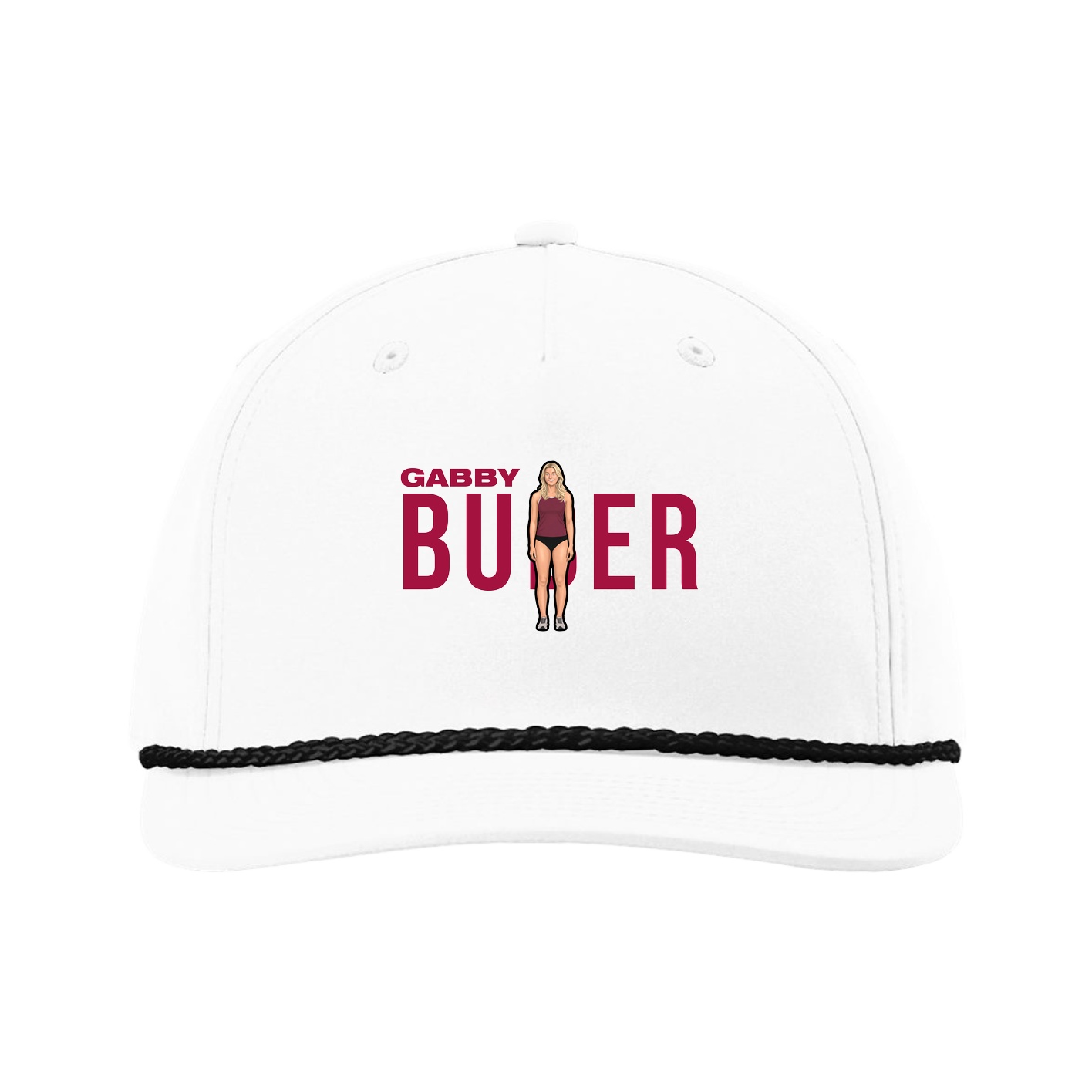 Five-Panel Classic Rope Cap — Player Name in White