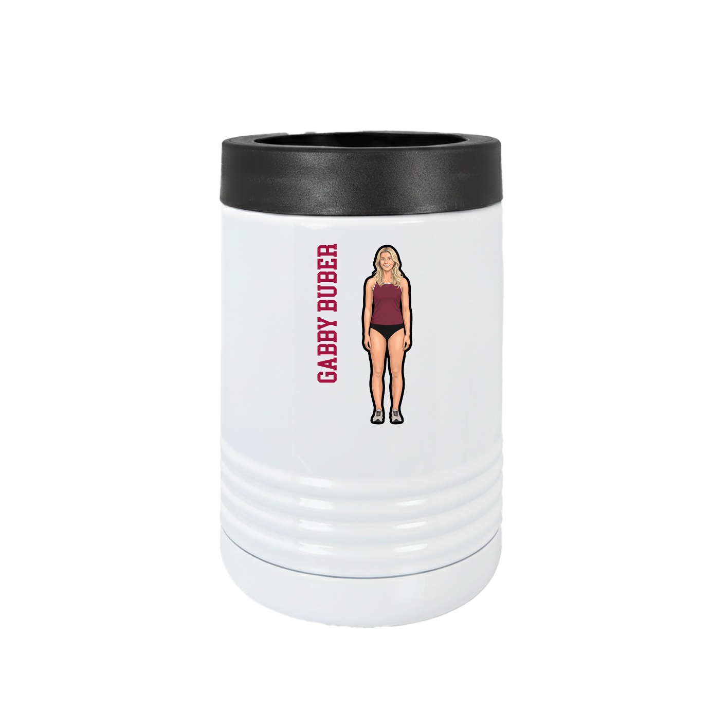 Beverage Holder — Name Vertical in White